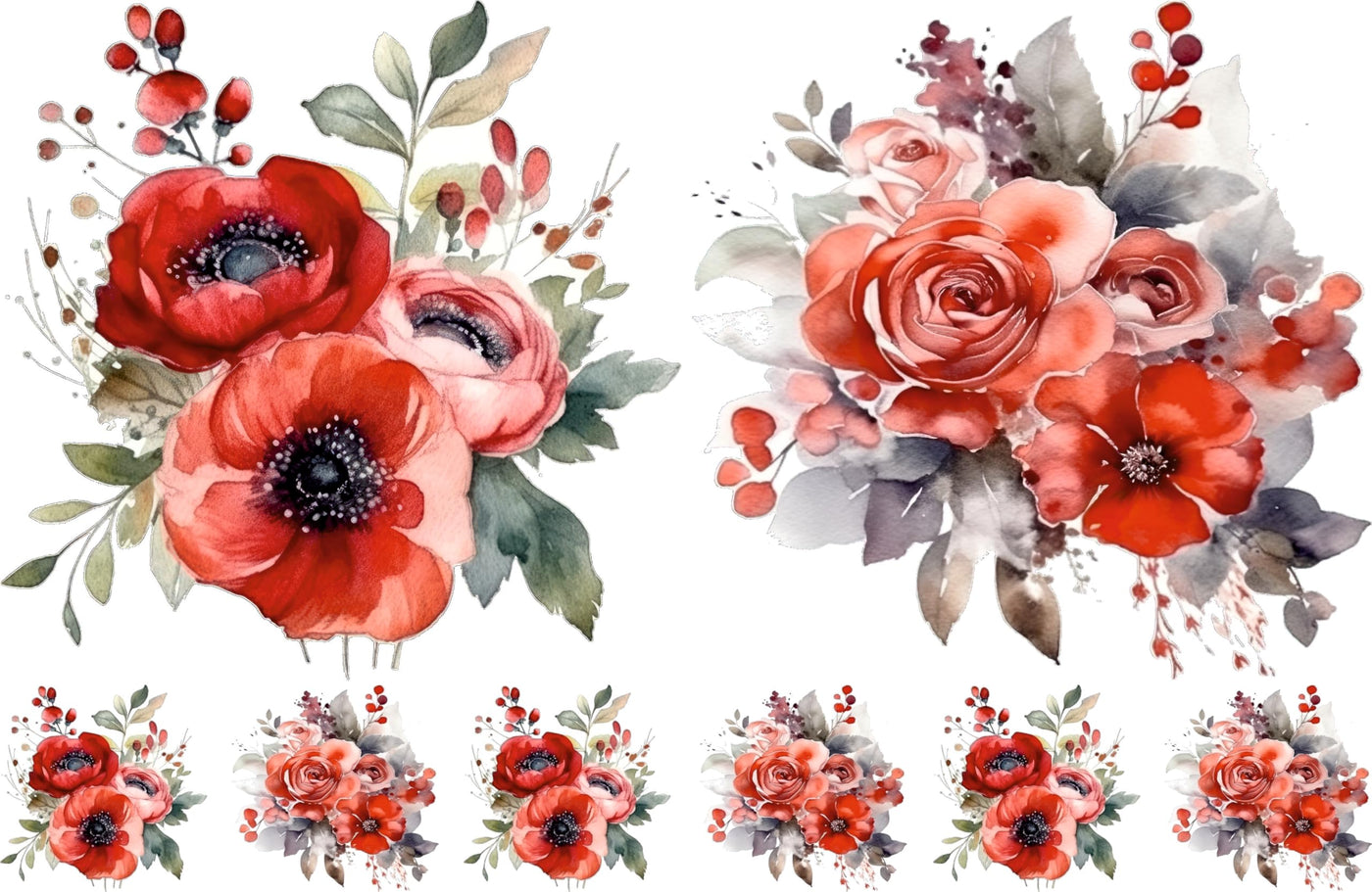 Decoupage Rice Paper, 8 x 10.5” (A4) – 9 Pages – 18 Coordinated Designs – Premium 30gsm Craft Paper for Furniture, Scrapbooking & DIY Décor by Craft Kreatively