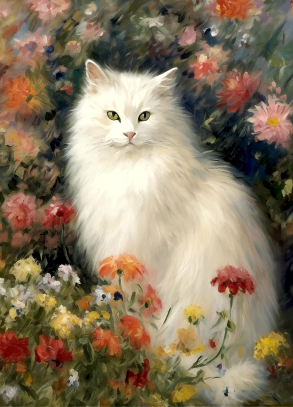 White Cat Rice Papers, 29 x 40.3cm – Decoupage Paper Design for Collage, Mixed Media, Card Making & Crafts, Decoupage by CRAFT KREATIVELY