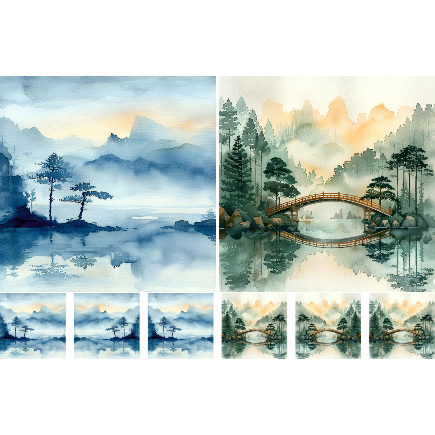 Decoupage Rice Paper, 8 x 10.5” (A4) – 9 Pages – 18 Coordinated Designs – Premium 30gsm Craft Paper for Furniture, Scrapbooking & DIY Décor by Craft Kreatively