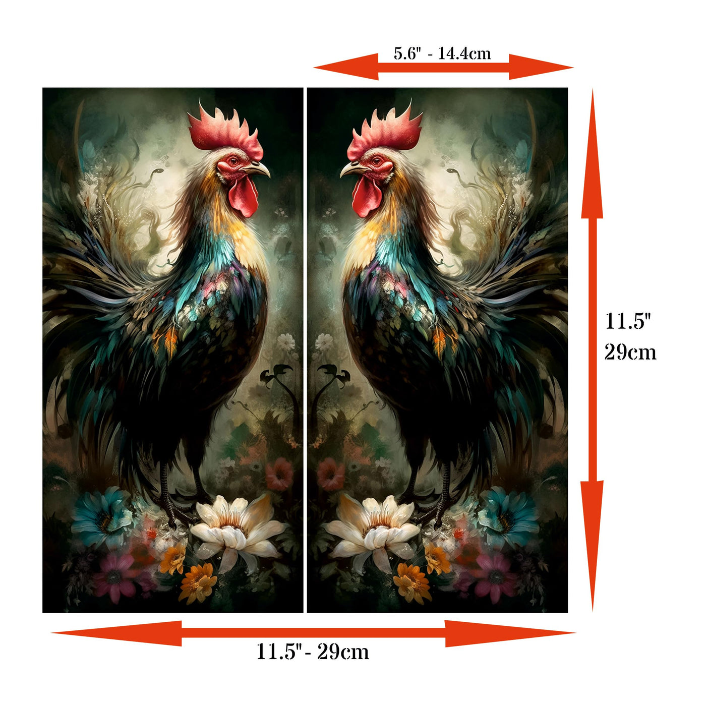Decoupage Rice Paper, 29 x 29cm (2 sheets) - 3x images for Furniture Poster Craft Decoupage by CRAFT KREATIVELY