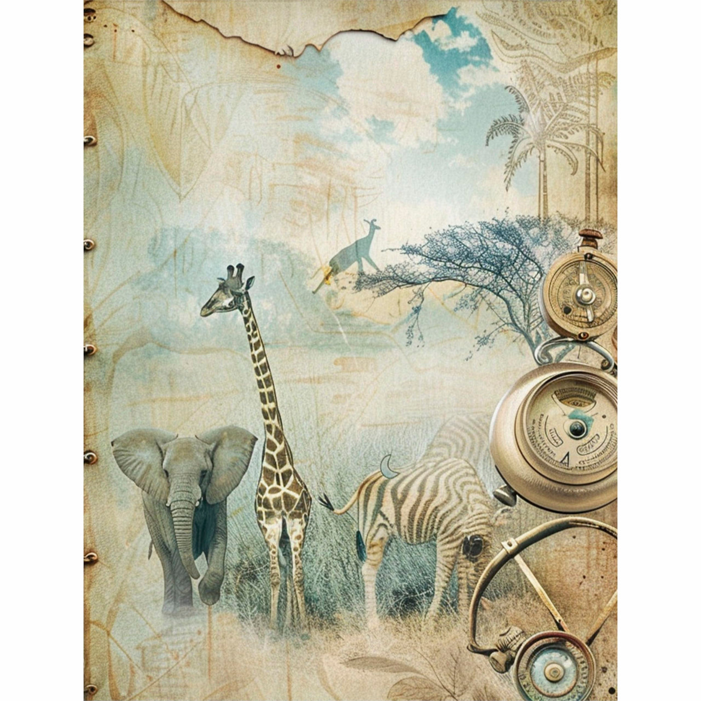 Decoupage Rice Paper, 20 x 26.5cm(6 Sheets) – 6x Decoupage Papers for Collage, Mixed Media, Card Making & Crafts, Decoupage by CRAFT KREATIVELY