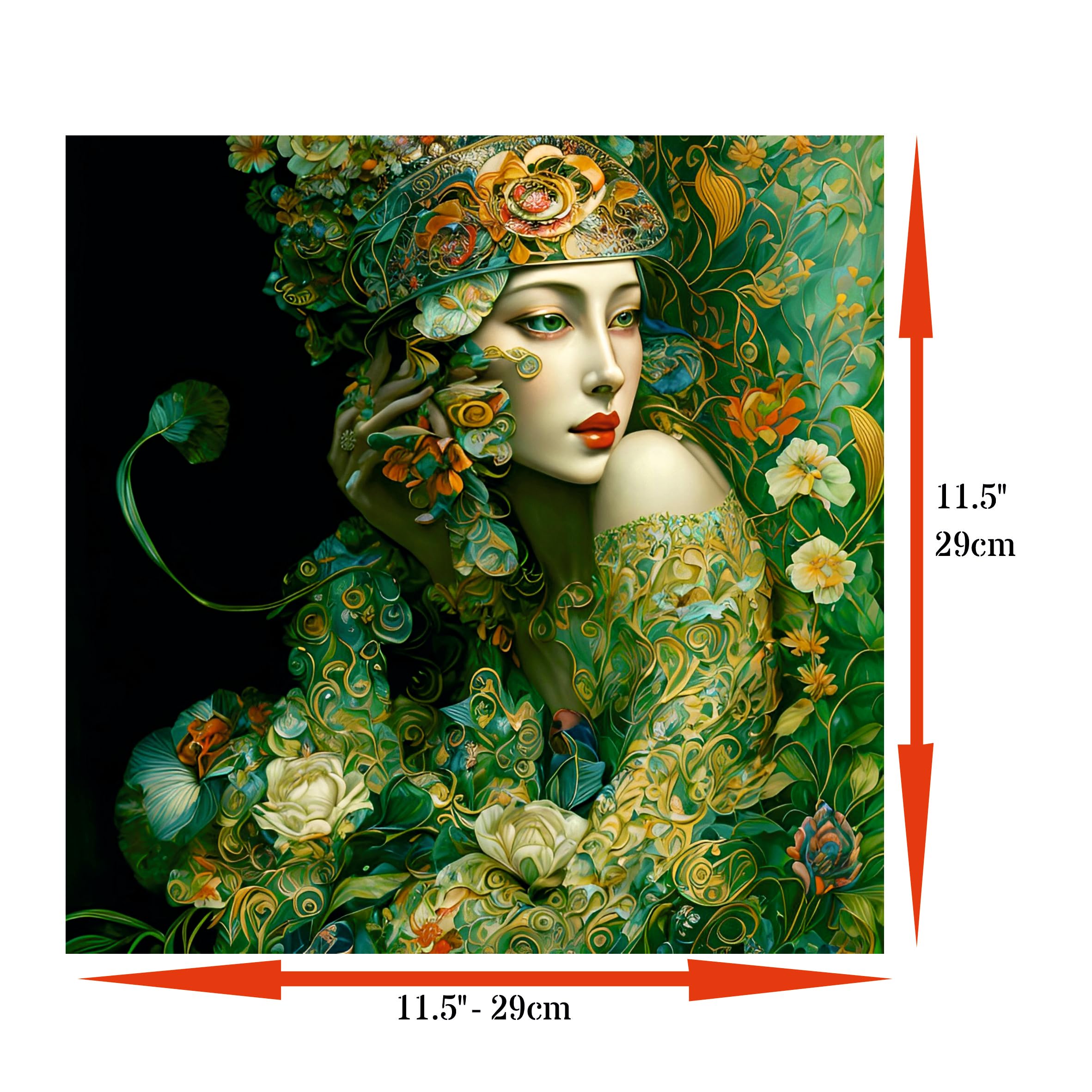 Decoupage Rice Paper (2 pc) - 2 surreal women for Furniture Poster Craft Decoupage by CRAFT KREATIVELY