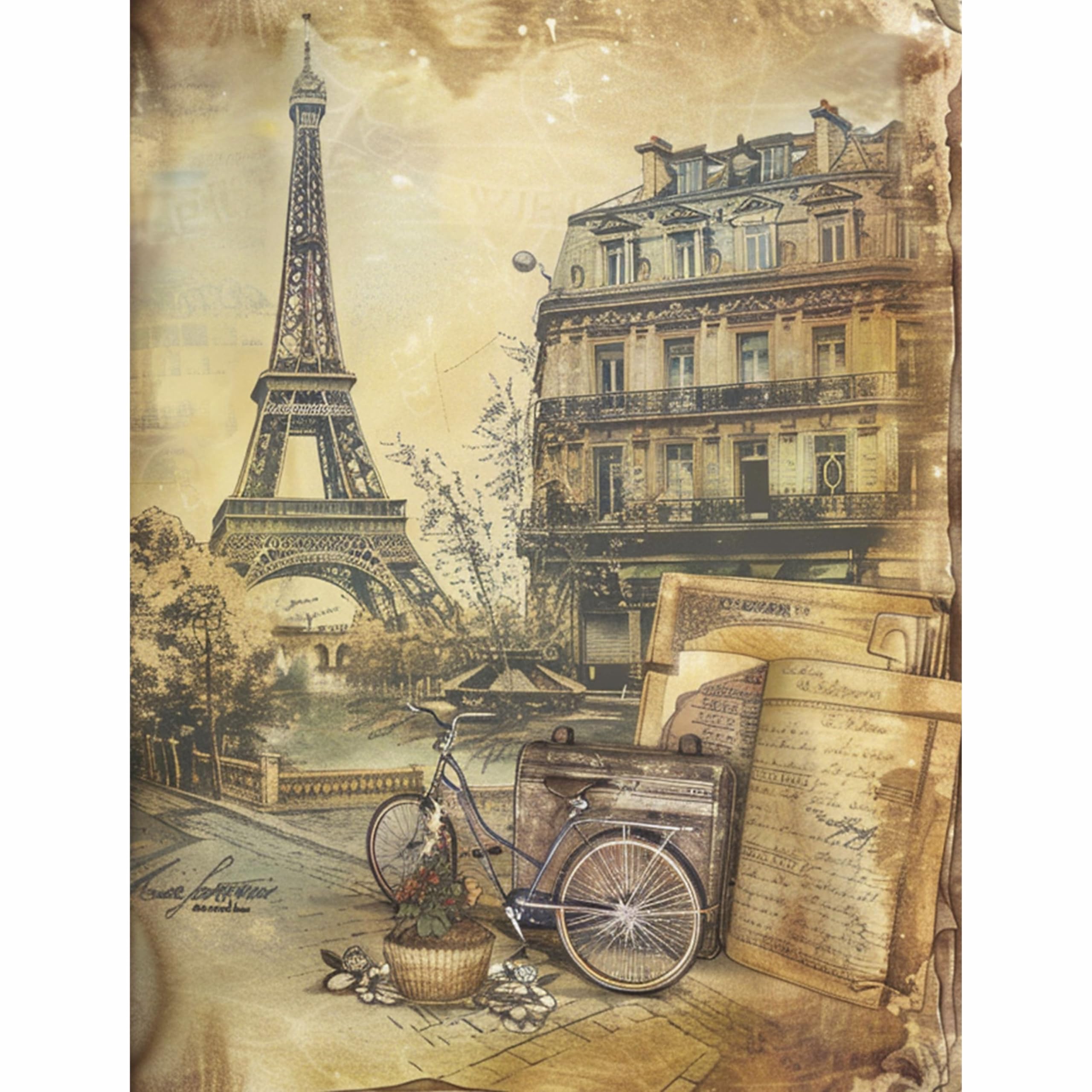Decoupage Rice Paper, 20 x 26.5cm(6 Sheets) – 6x Decoupage Papers for Collage, Mixed Media, Card Making & Crafts, Decoupage by CRAFT KREATIVELY