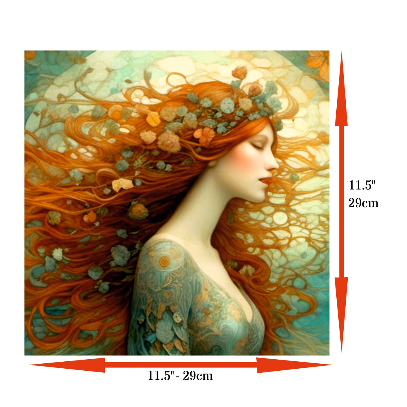 Decoupage Rice Paper (2 pc) - 2 surreal women for Furniture Poster Craft Decoupage by CRAFT KREATIVELY