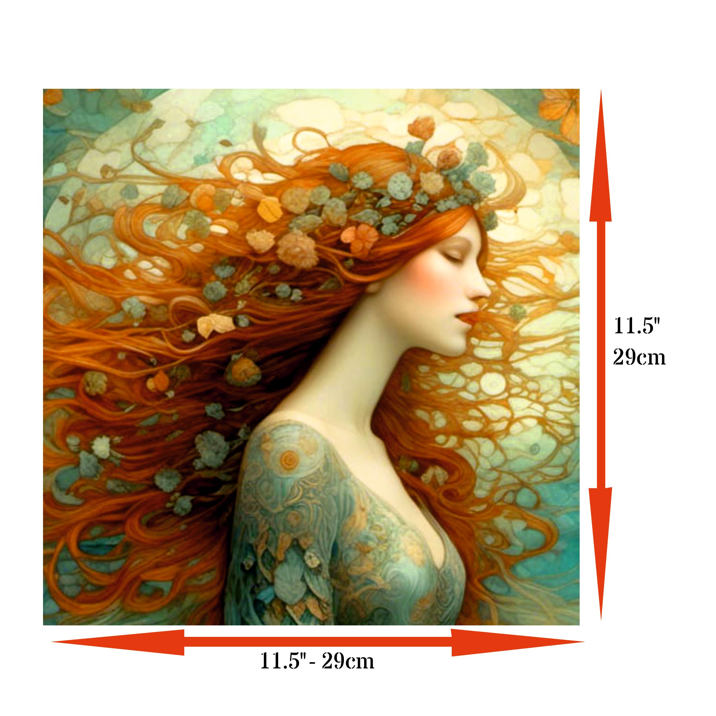 Decoupage Rice Paper (2 pc) - 2 surreal women for Furniture Poster Craft Decoupage by CRAFT KREATIVELY