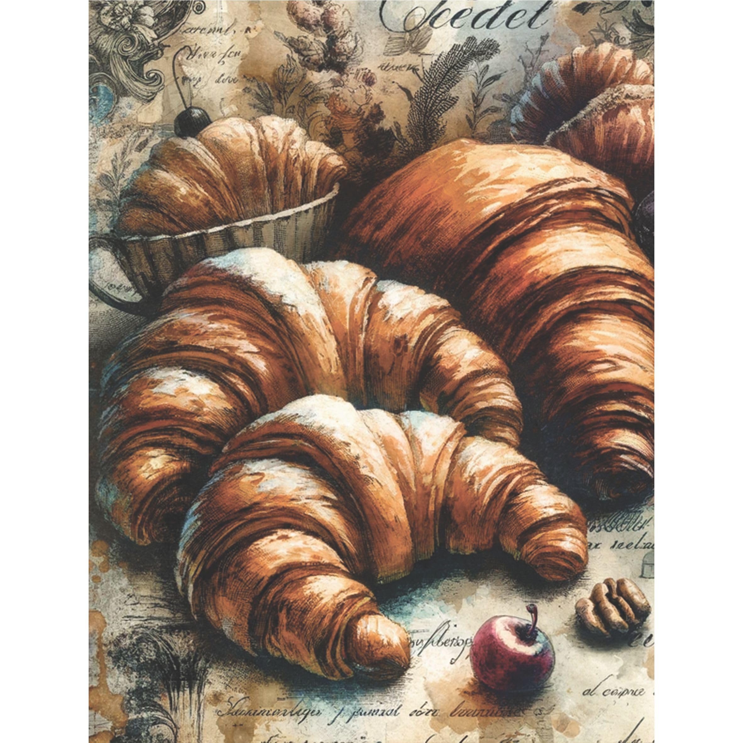 Coffee Shop Rice Paper, 8 x 10.5 inch - for Decoupage Scrapbooking Cards Crafts