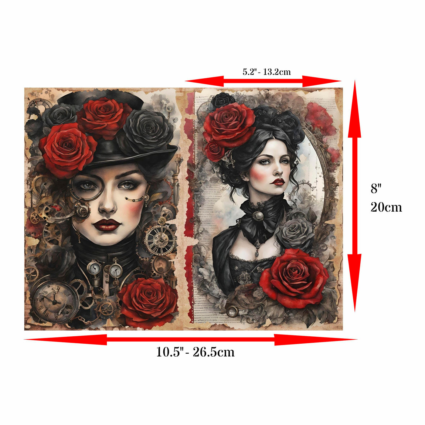 Decoupage Rice Paper, 20 x 26.5cm (6 Sheets) – 6x Decoupage Papers for Collage, Mixed Media, Card Making & Crafts, Decoupage by CRAFT KREATIVELY