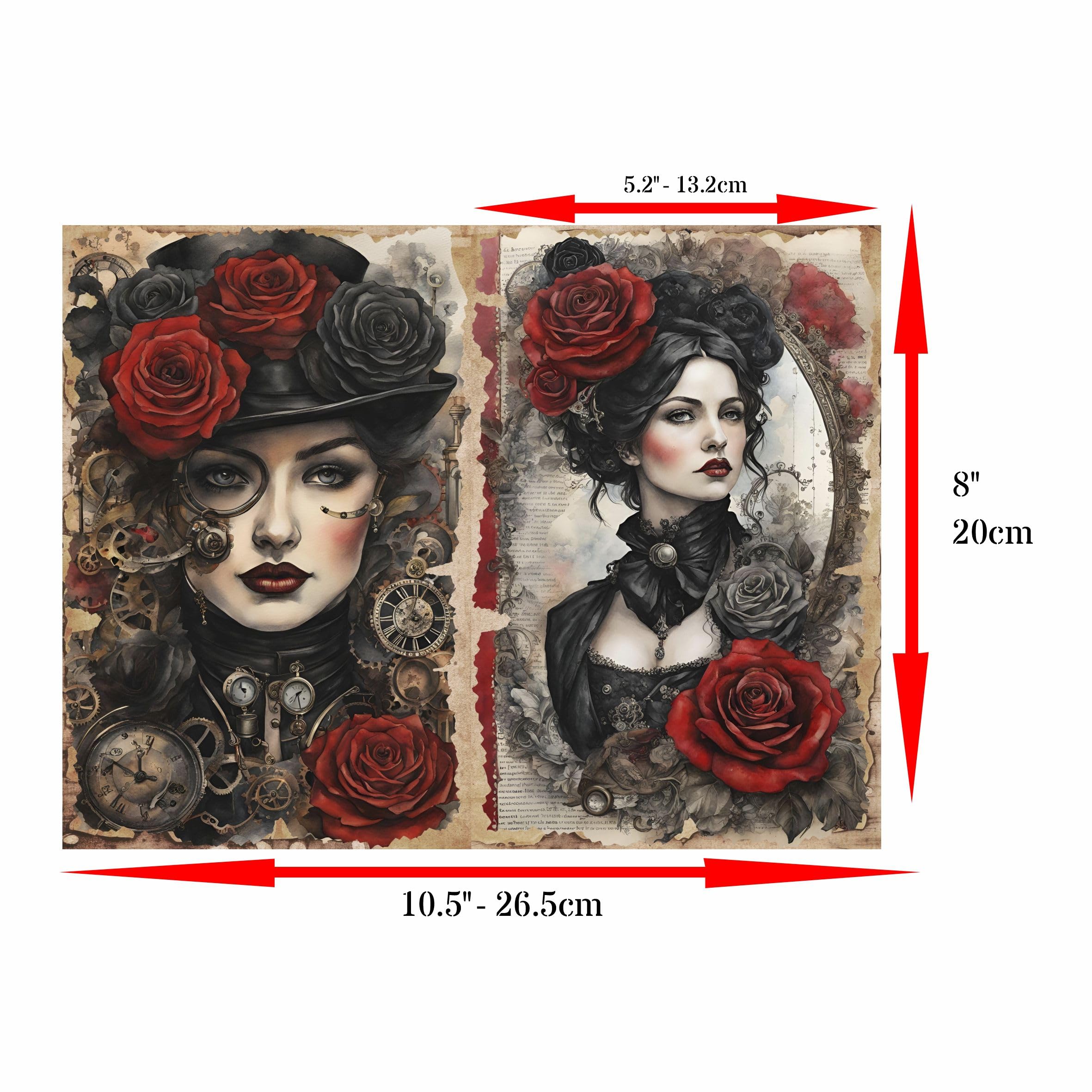 Decoupage Rice Paper, 20 x 26.5cm (6 Sheets) – 6x Decoupage Papers for Collage, Mixed Media, Card Making & Crafts, Decoupage by CRAFT KREATIVELY