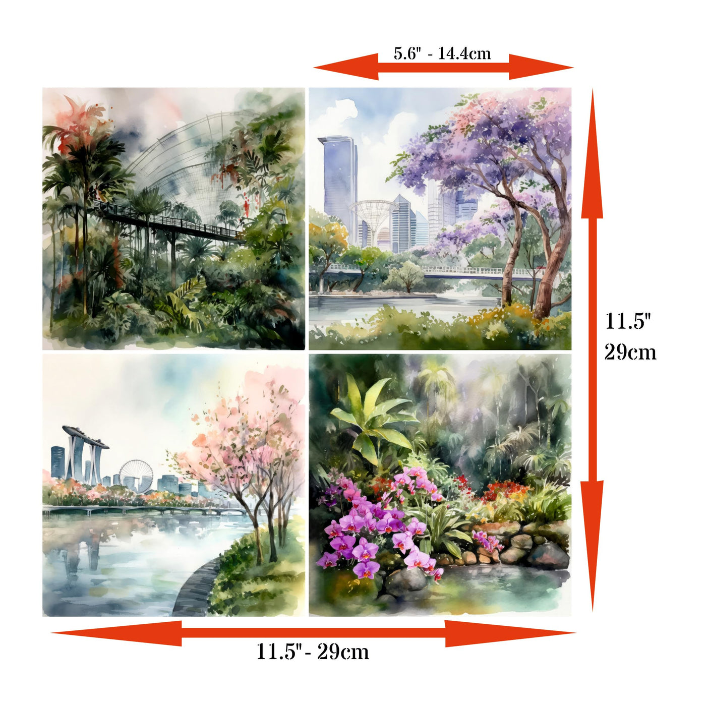 Decoupage Rice Paper (2 pc) - 8x Decoupage Watercolour Designs for Collage, Card Making & Crafts, Decoupage by CRAFT KREATIVELY