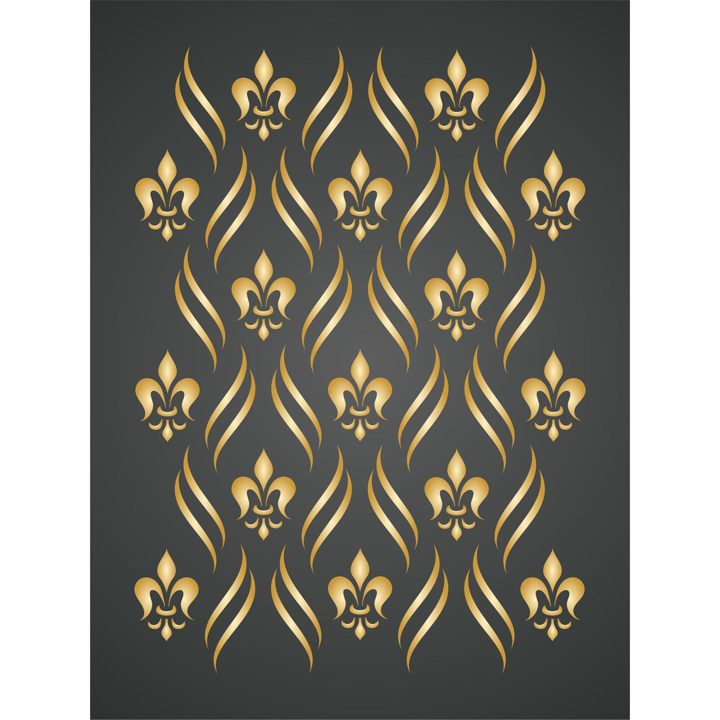 Fleur de Lis Layering Stencil, 4.5 x 6.5 inch - Layering use to add Texture and Design