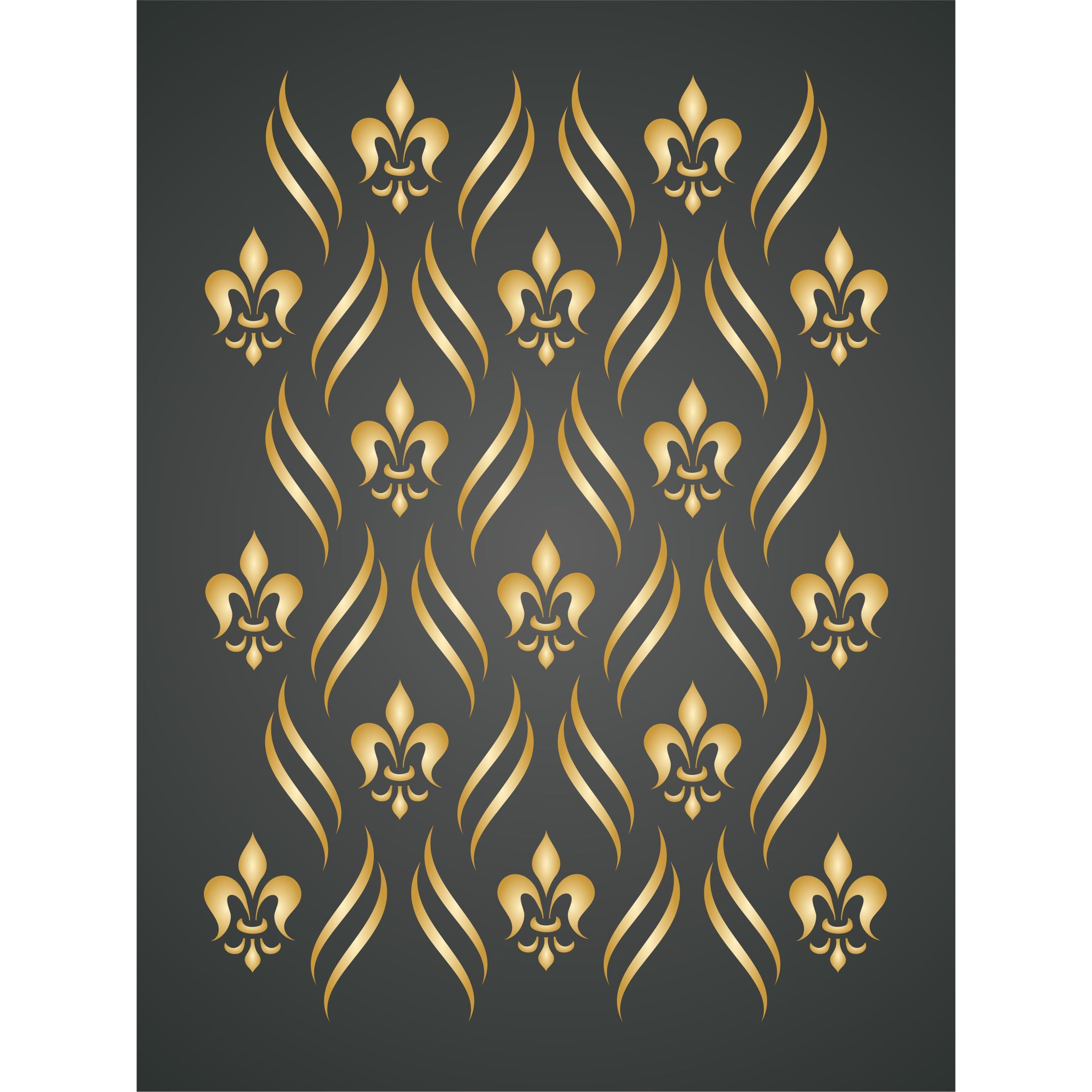 Fleur de Lis Layering Stencil, 4.5 x 6.5 inch - Layering use to add Texture and Design