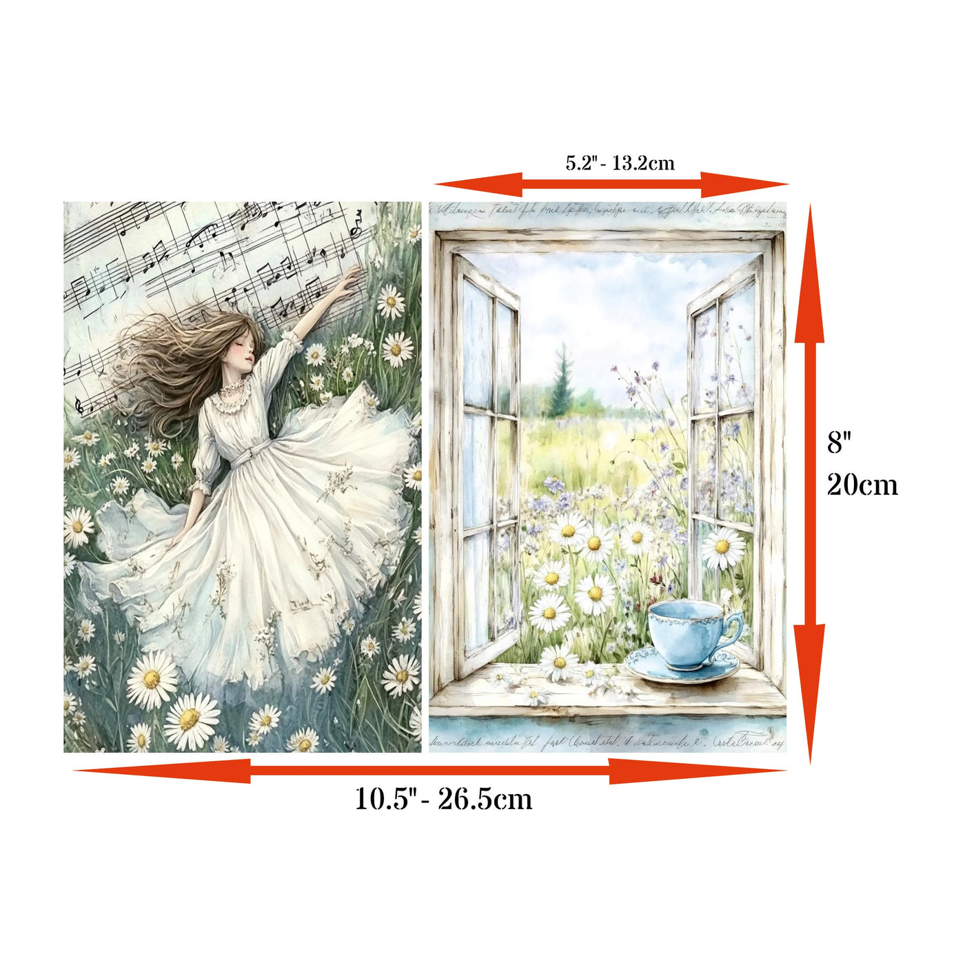Decoupage Rice Paper, 20 x 26.5cm (6 Sheets) – 6x Decoupage Papers for Collage, Mixed Media, Card Making & Crafts, Decoupage by CRAFT KREATIVELY