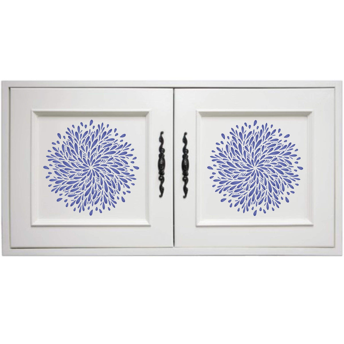 Stylized Mum Stencil, 25.40 x 25.40 cm (M) - Stencil Company Original Flower Chrysanthemum Mandala Graphic Design