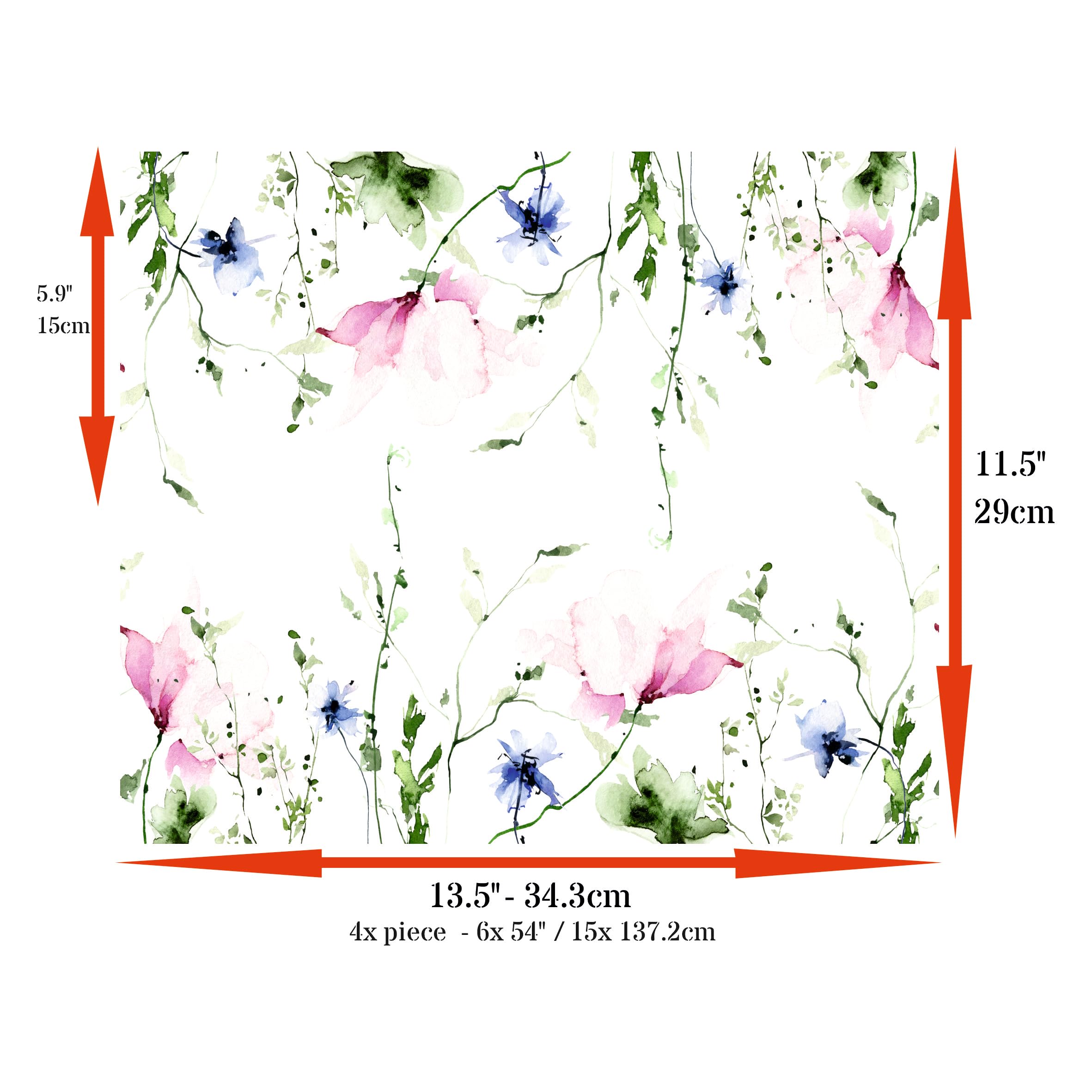 Decoupage Rice Paper (4 pc) - Decoupage Border for Walls, Furniture & Crafts, Decoupage by CRAFT KREATIVELY