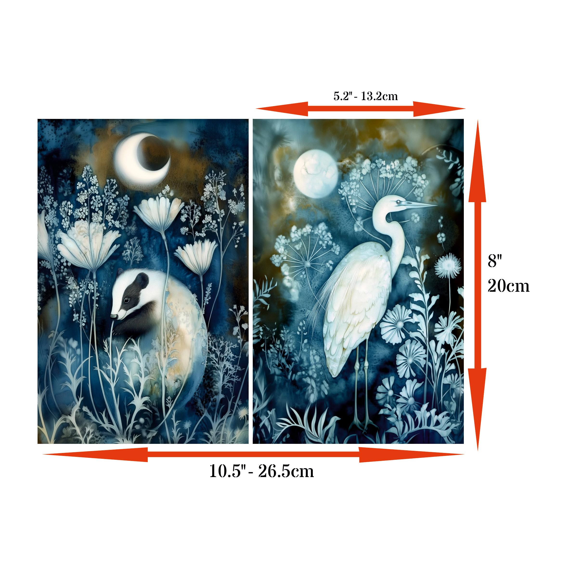 Decoupage Rice Paper, 20 x 26.5cm (6 Sheets) – 6x Decoupage Papers for Collage, Mixed Media, Card Making & Crafts, Decoupage by CRAFT KREATIVELY
