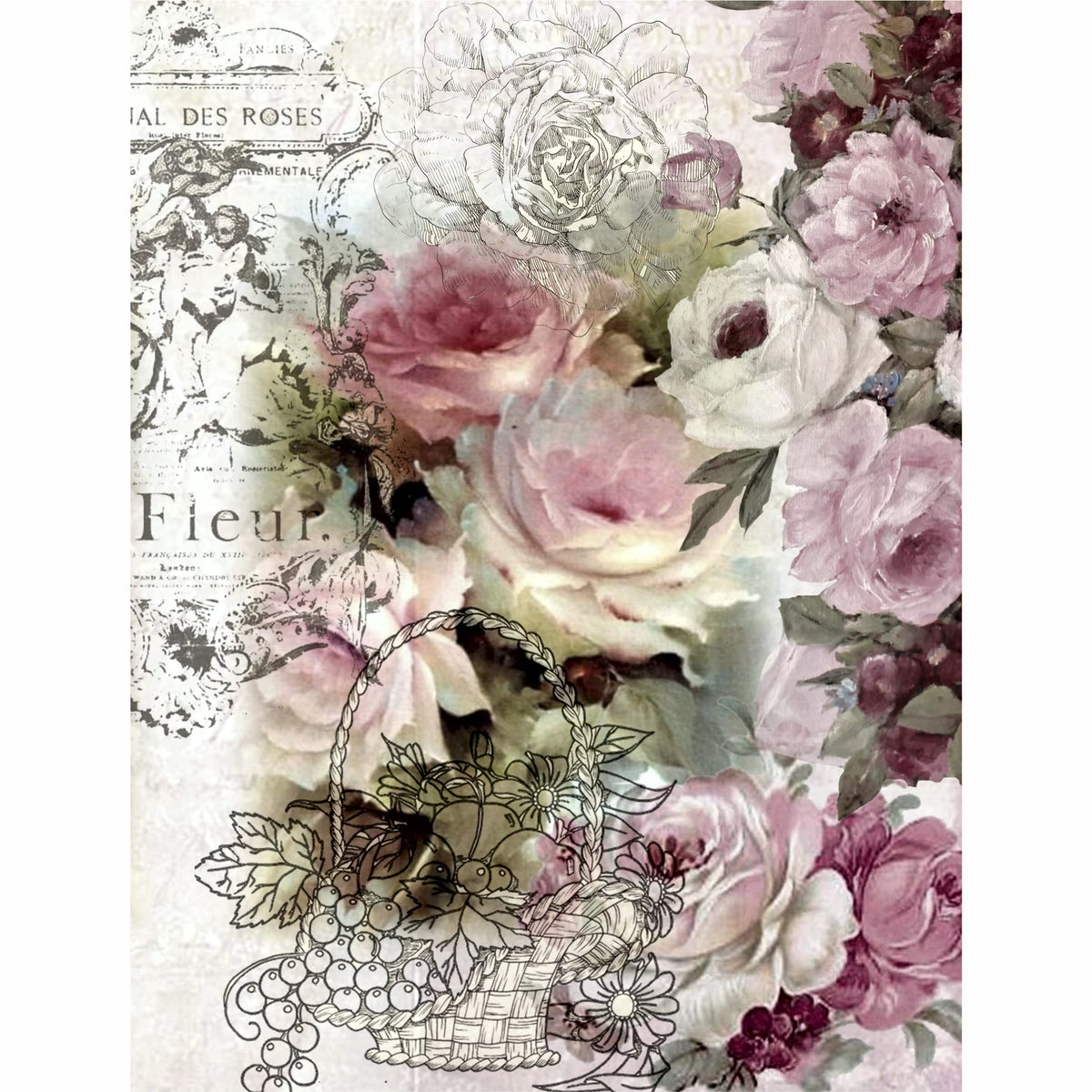 Rose Theme Rice Paper, 20 x 26,6cm (6pc) - 6 Designs for Scrapbooking Cards Crafts, Decoupage by CRAFT KREATIVELY