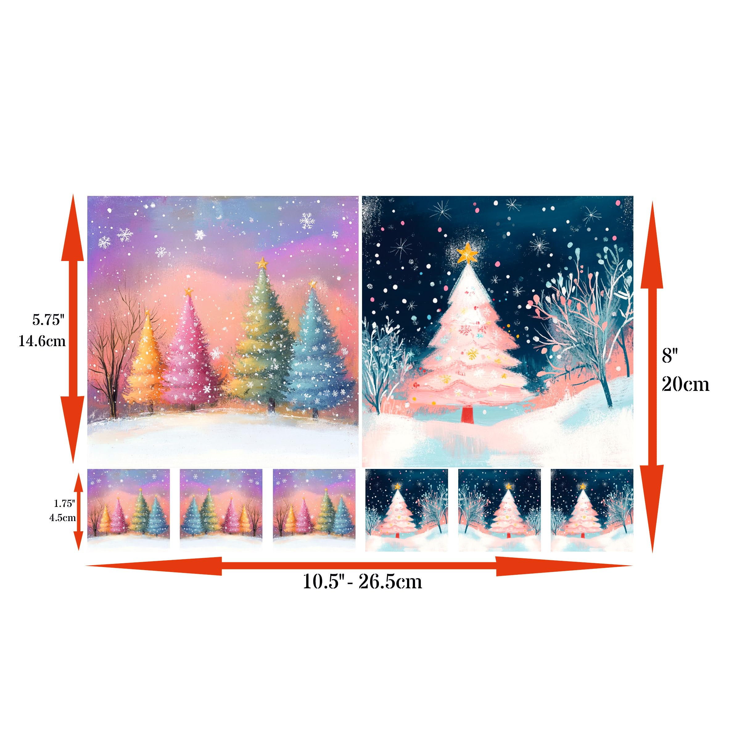 Decoupage Rice Papers - 4 Sheets | 32 Pieces | 8 Unique Designs | Versatile Designs for Art Projects & Crafting by CRAFT KREATIVELY