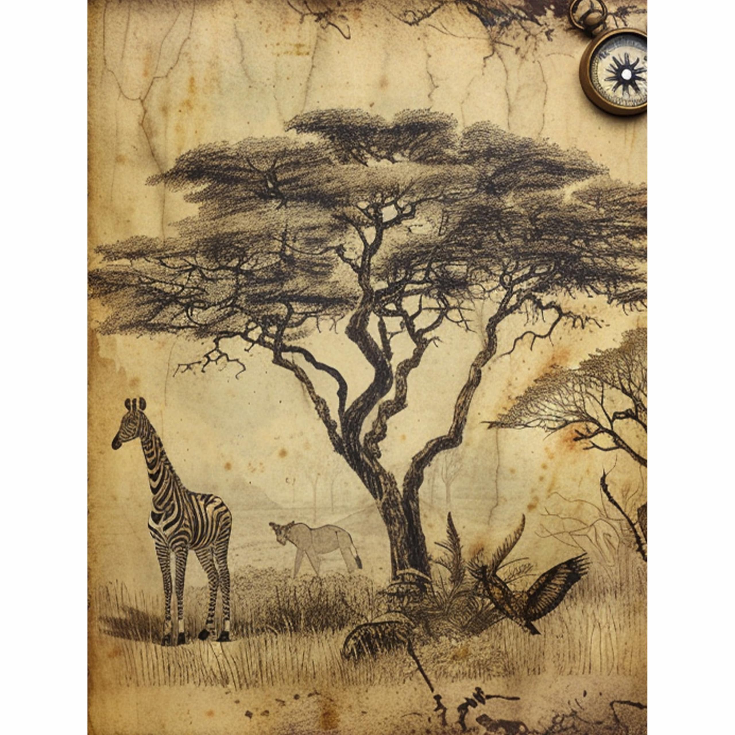 Decoupage Rice Paper, 20 x 26.5cm(6 Sheets) – 6x Decoupage Papers for Collage, Mixed Media, Card Making & Crafts, Decoupage by CRAFT KREATIVELY