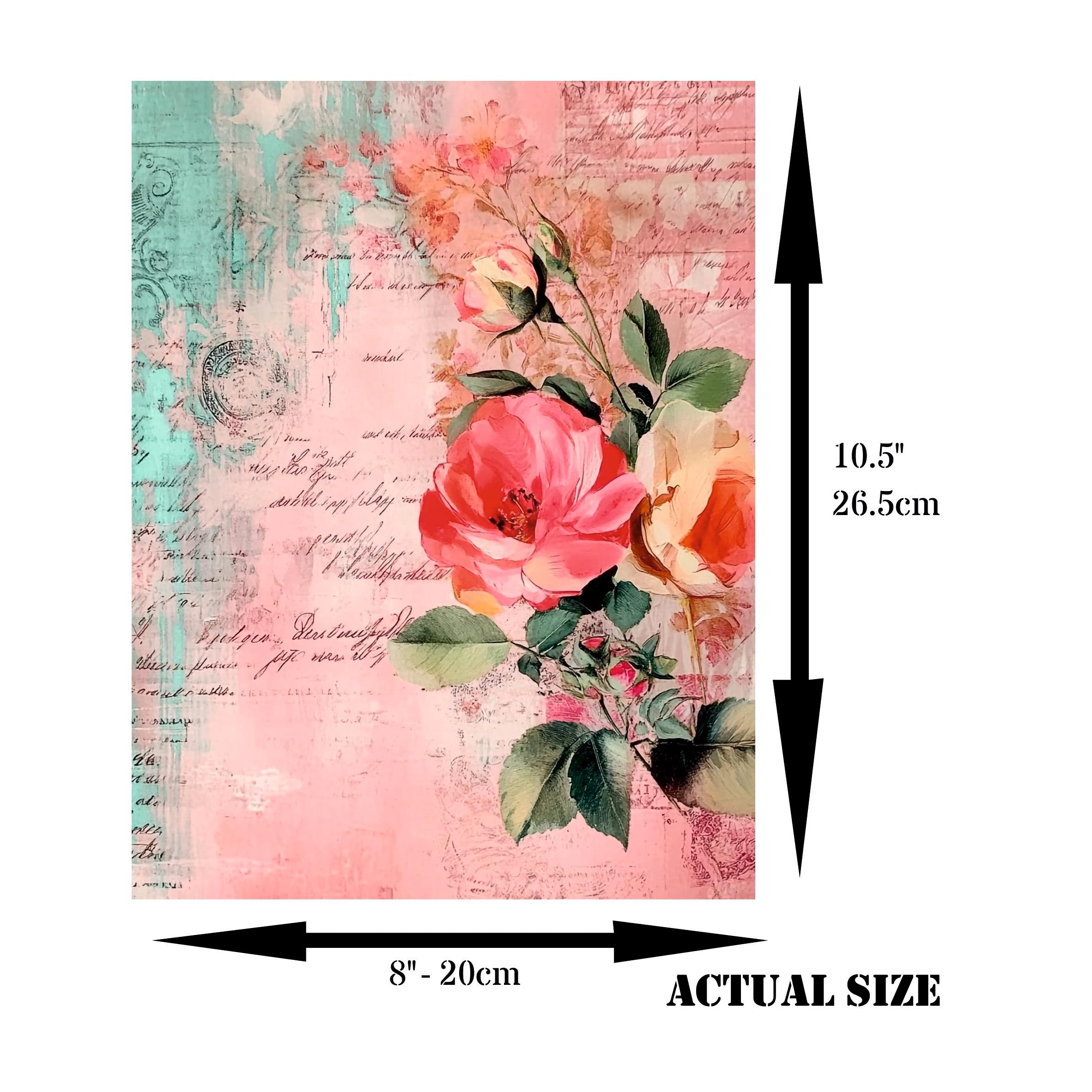 Decoupage Rice Paper, 20 x 26.5cm(6 Sheets) – 6x Decoupage Papers for Collage, Mixed Media, Card Making & Crafts, Decoupage by CRAFT KREATIVELY
