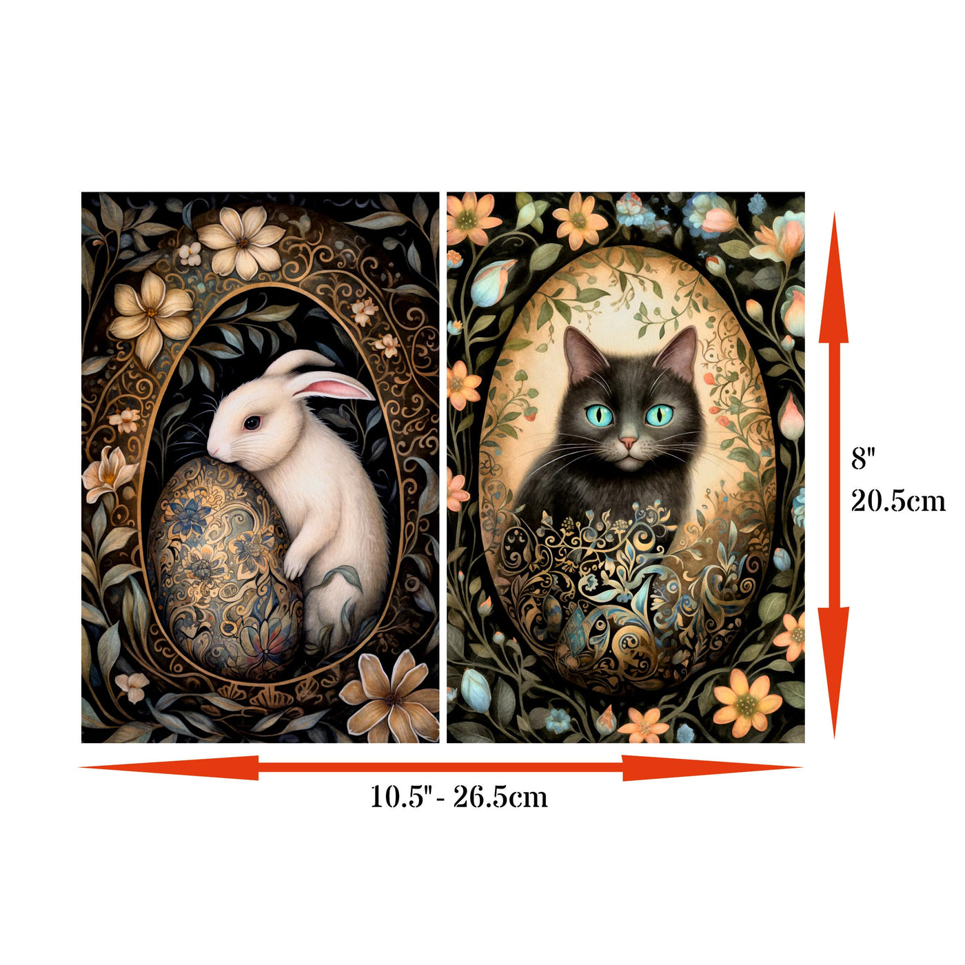 Decoupage Rice Papers - 6 Pieces | 6 Unique Designs | Versatile Decoupage Designs for Art Projects & Crafting by CRAFT KREATIVELY