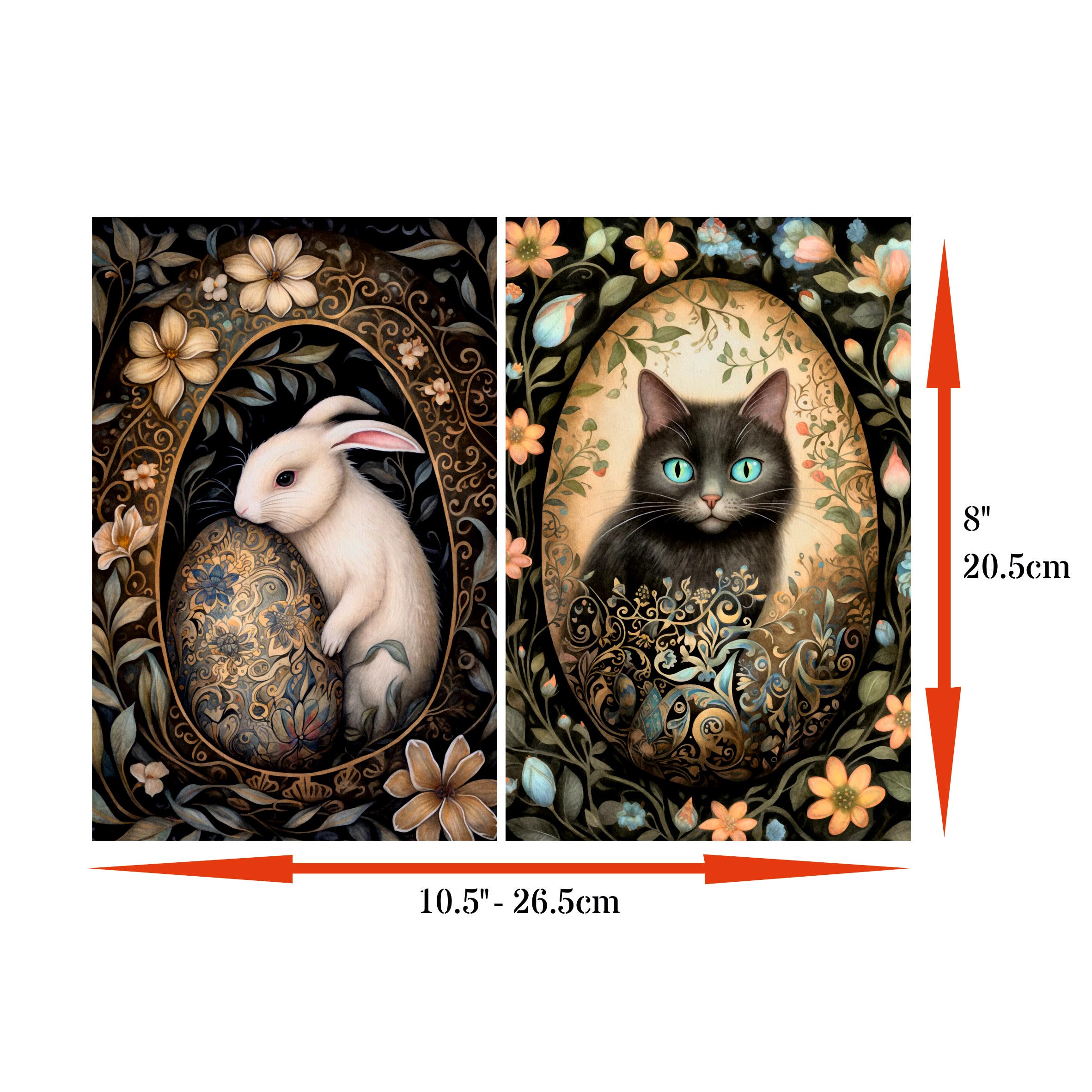 Decoupage Rice Papers - 6 Pieces | 6 Unique Designs | Versatile Decoupage Designs for Art Projects & Crafting by CRAFT KREATIVELY