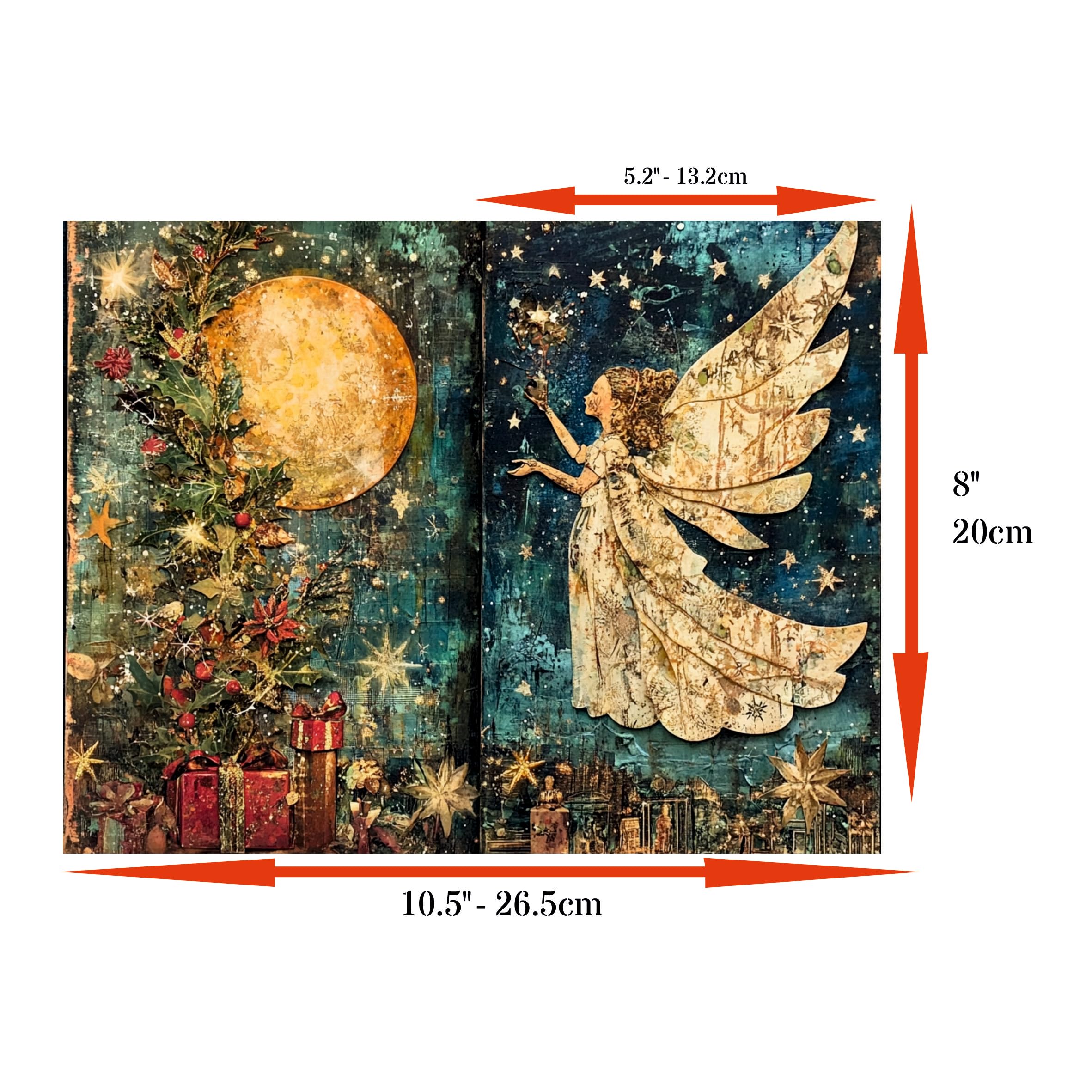 Decoupage Rice Papers - 6 Sheets | 6 Unique Designs | Versatile Christmas Designs for Art Projects & Crafting by CRAFT KREATIVELY
