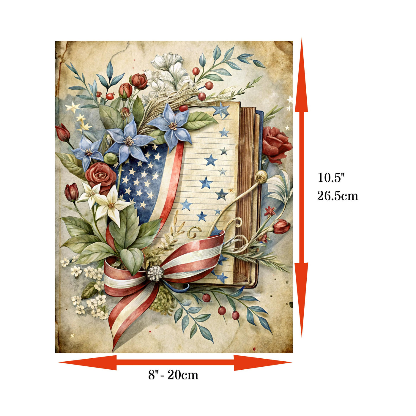 Decoupage Rice Papers - 6 Pieces | 6 Unique Designs | Versatile Decoupage Designs for Art Projects & Crafting by CRAFT KREATIVELY