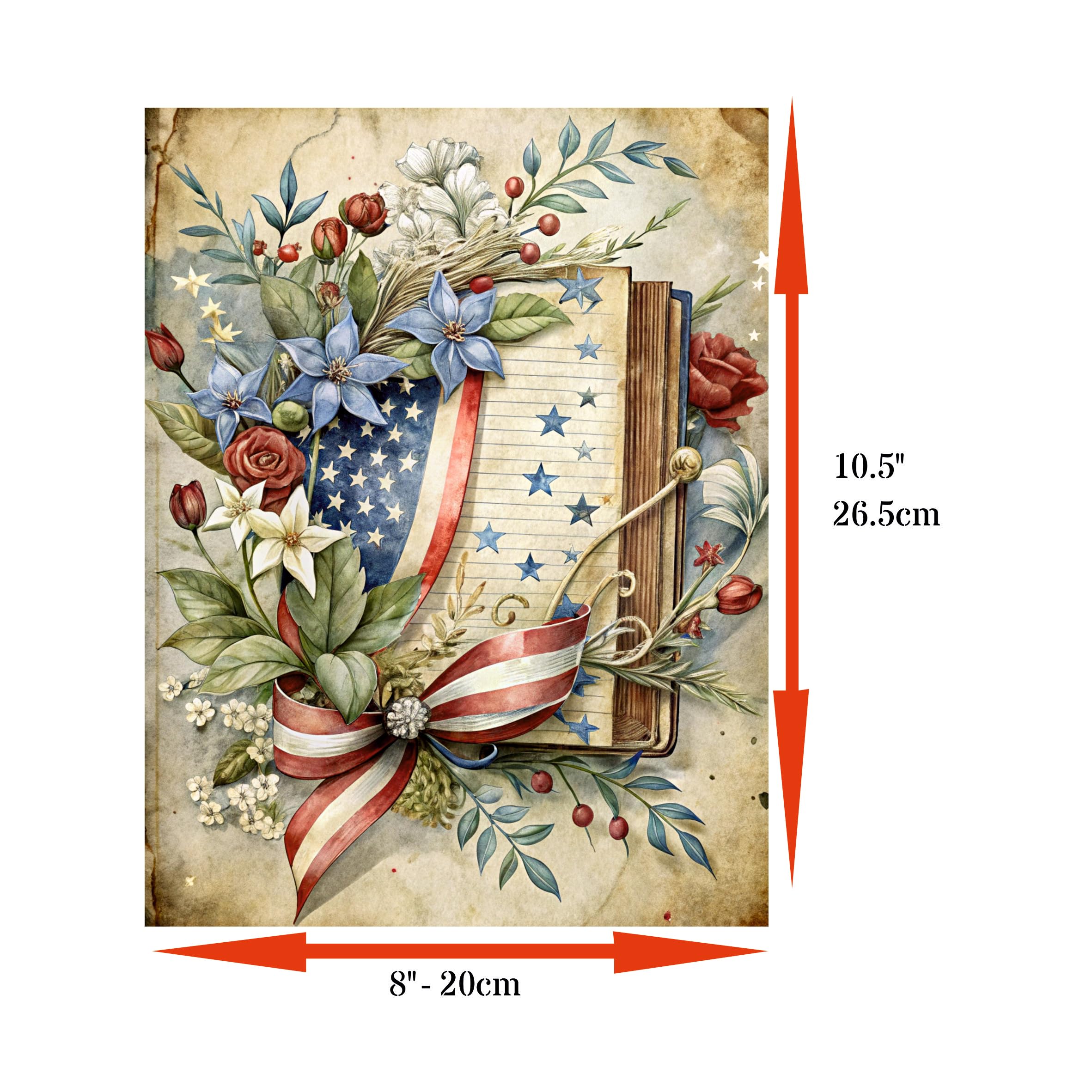 Decoupage Rice Papers - 6 Pieces | 6 Unique Designs | Versatile Decoupage Designs for Art Projects & Crafting by CRAFT KREATIVELY