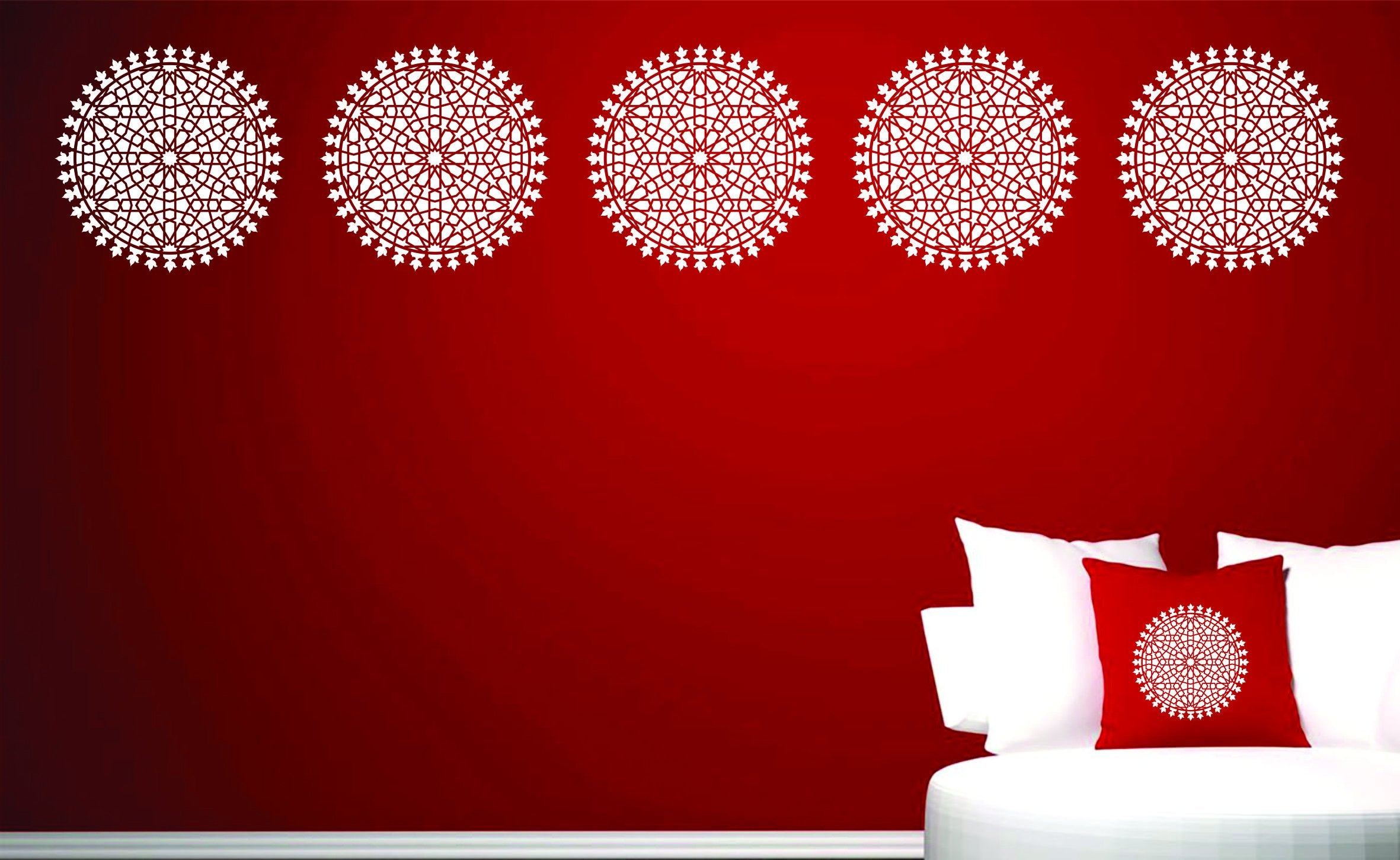 Islamic Geometric Stencil - 25.5 x 25.5cm (M) - Reusable Sacred Geometry Mandala Wall Stencil Template