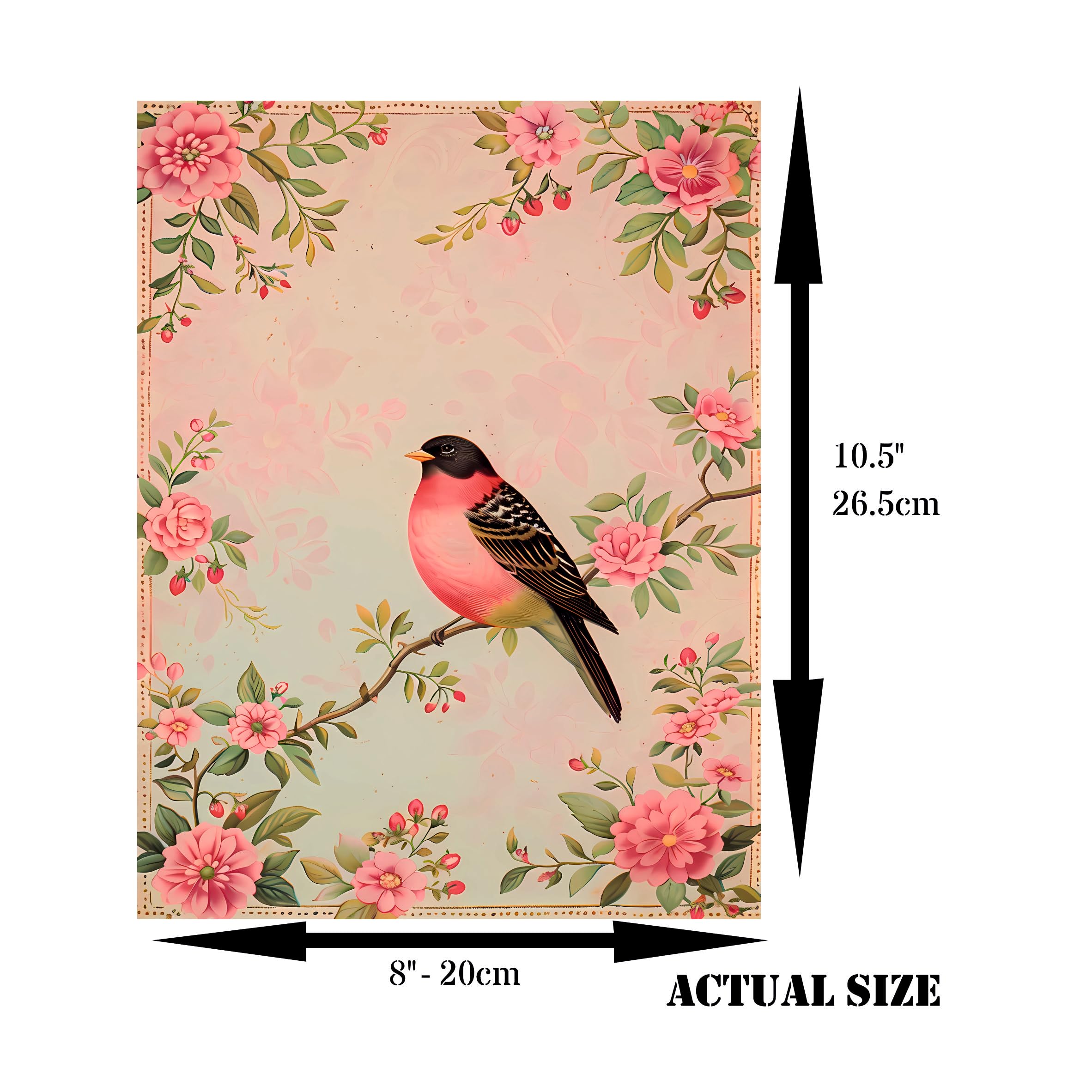Decoupage Rice Paper, 20 x 26.5cm(6 Sheets) – 6x Decoupage Papers for Collage, Mixed Media, Card Making & Crafts, Decoupage by CRAFT KREATIVELY