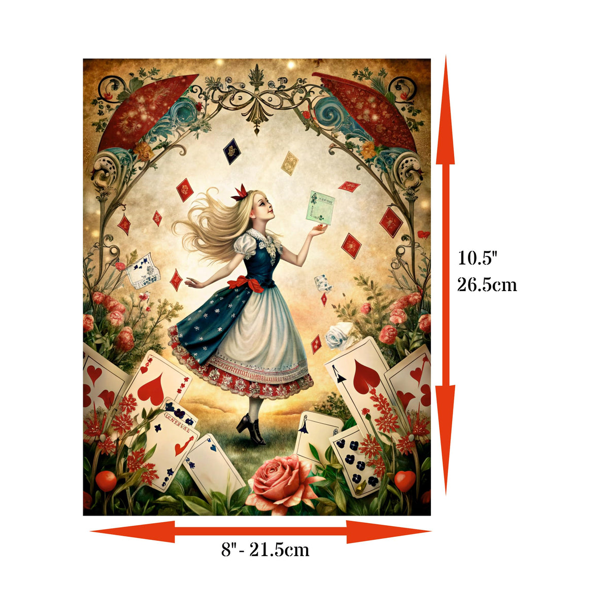 Wonderland People Rice Papers, 8 x 10.5 inch (A4) - 6 Pieces | 6 Unique Designs | Versatile Decoupage Designs for Art Projects & Crafting by CRAFT KREATIVELY