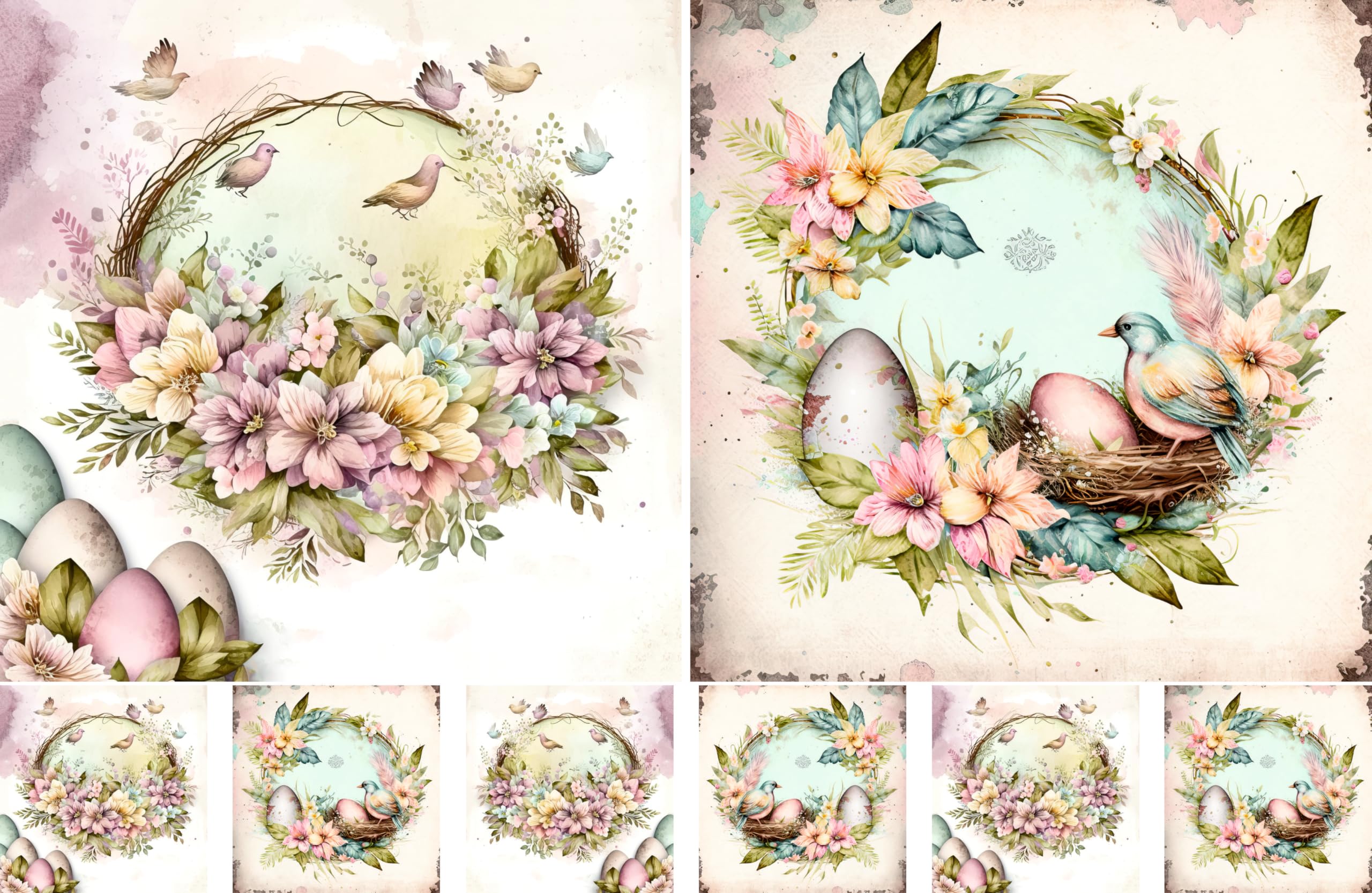 Decoupage Rice Papers - 4 Pages | 8 Unique Designs | Versatile Christmas Designs for Art Projects & Crafting by CRAFT KREATIVELY