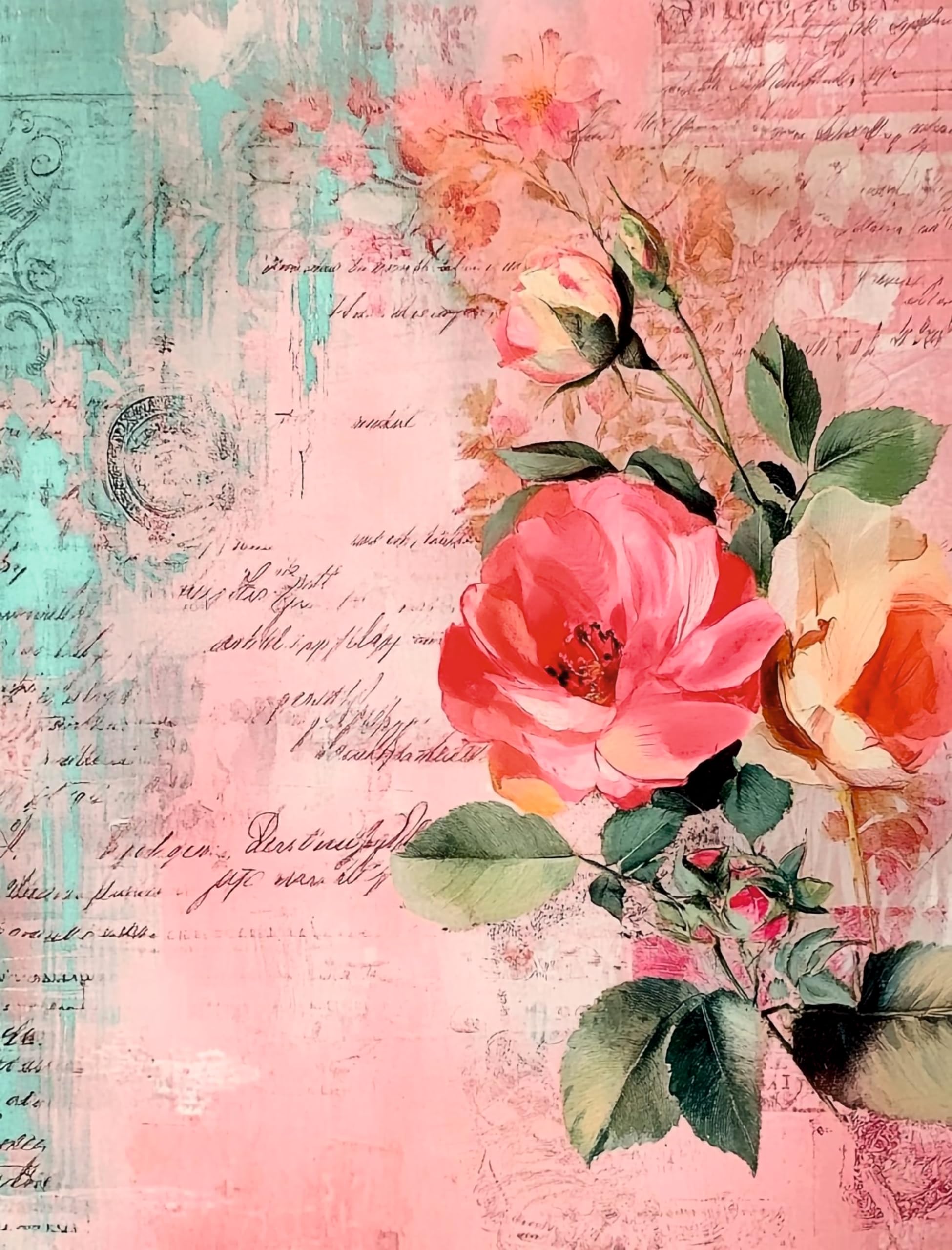 Decoupage Rice Paper, 20 x 26.5cm(6 Sheets) – 6x Decoupage Papers for Collage, Mixed Media, Card Making & Crafts, Decoupage by CRAFT KREATIVELY