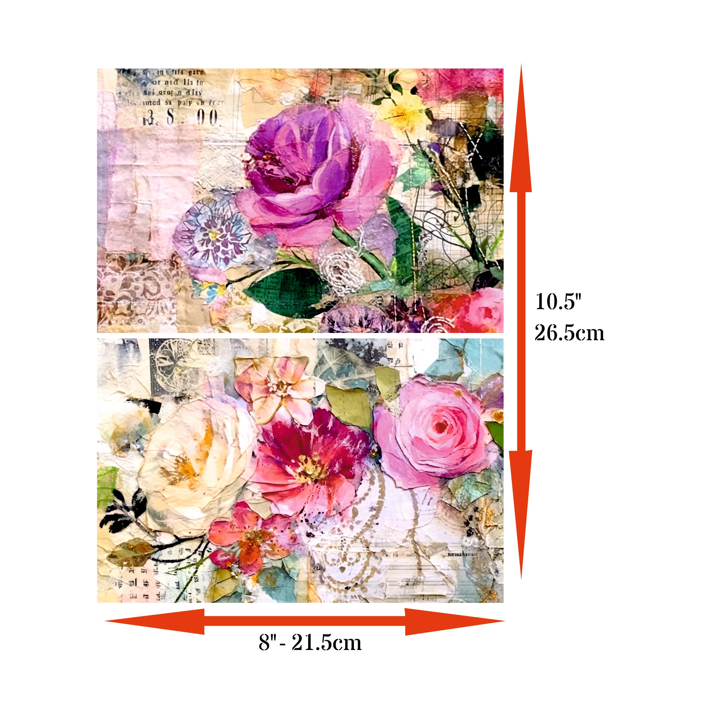 Decoupage Rice Papers - 6 Pieces | 6 Unique Designs | Versatile Decoupage Designs for Art Projects & Crafting by CRAFT KREATIVELY