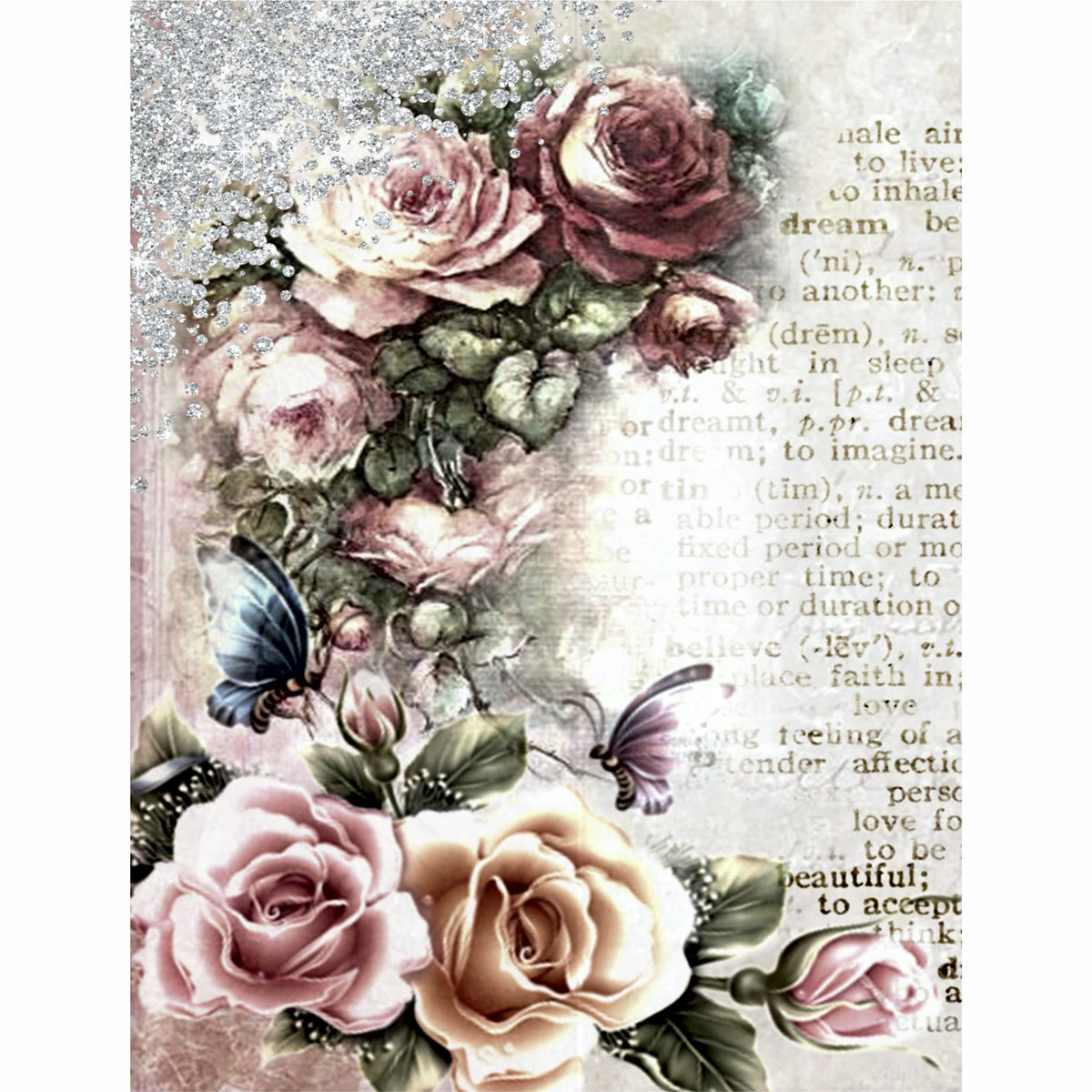 Rose Theme Rice Paper, 20 x 26,6cm (6pc) - 6 Designs for Scrapbooking Cards Crafts, Decoupage by CRAFT KREATIVELY