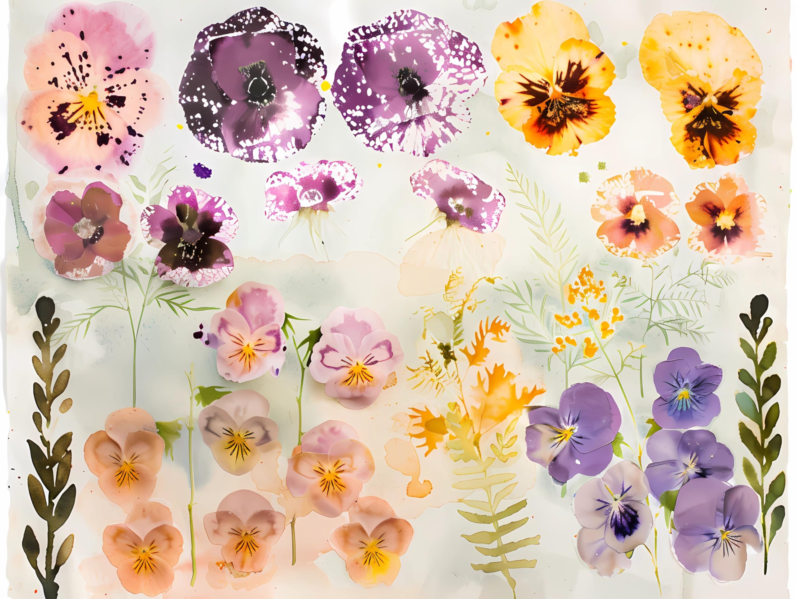 Abstract Flora Rice Papers – Decoupage Paper 6x Designs for Collage, Mixed Media, Card Making & Crafts, Decoupage by CRAFT KREATIVELY