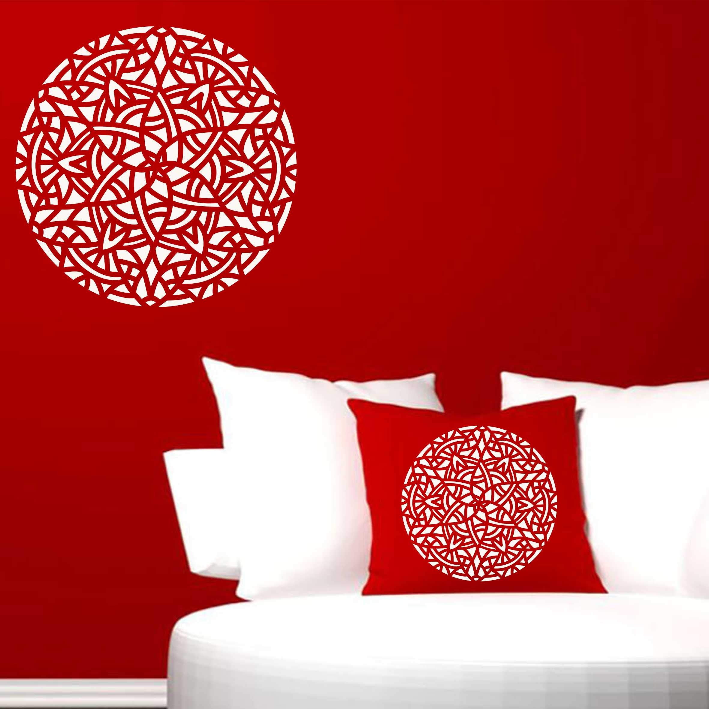 Arabic Mandala Stencil, 35.56 x 35.56 cm (L) - Islamic Mosaic Arabic Geometric Design Stencils Template for Painting