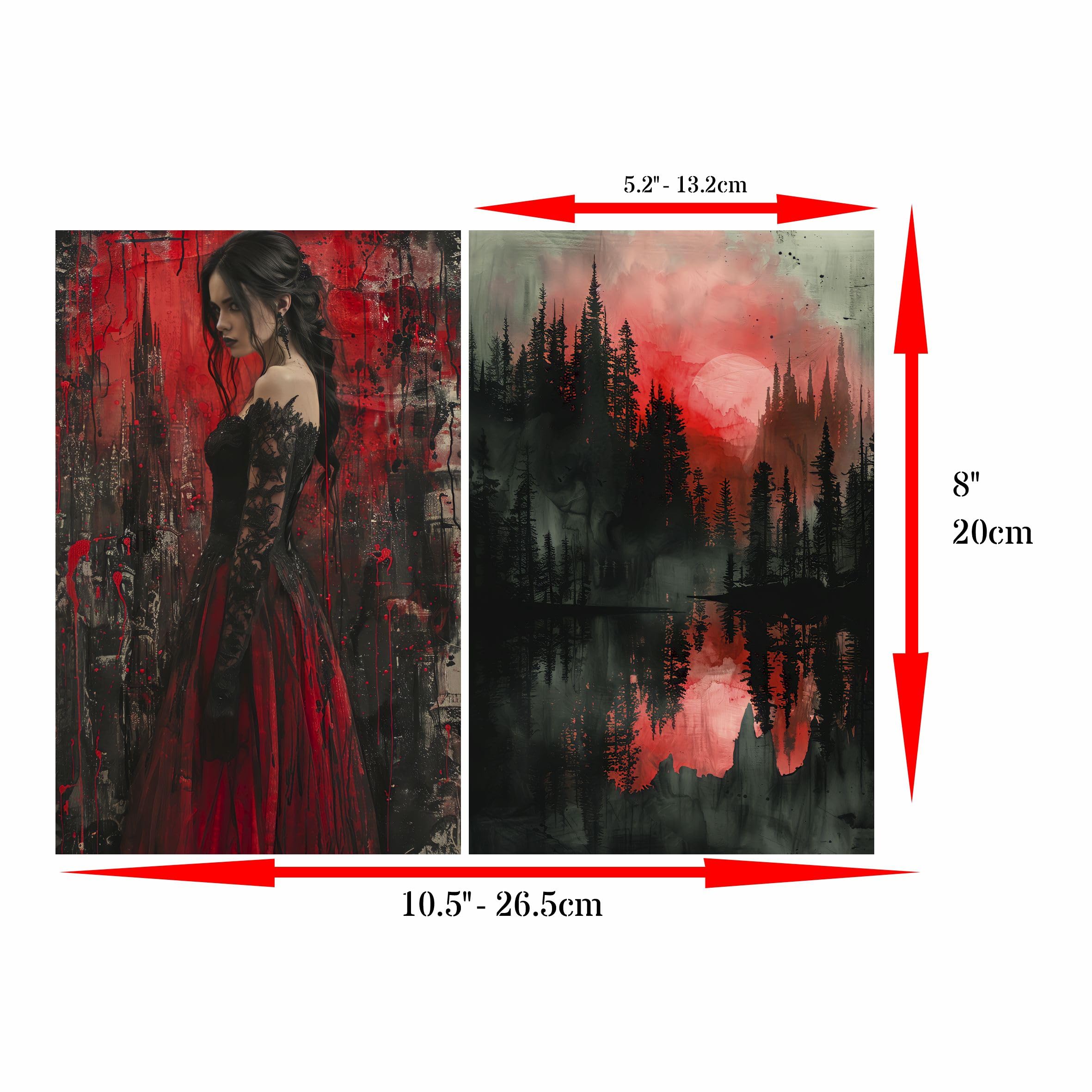 Decoupage Rice Paper, 20 x 26.5cm (6 Sheets) – 6x Decoupage Papers for Collage, Mixed Media, Card Making & Crafts, Decoupage by CRAFT KREATIVELY