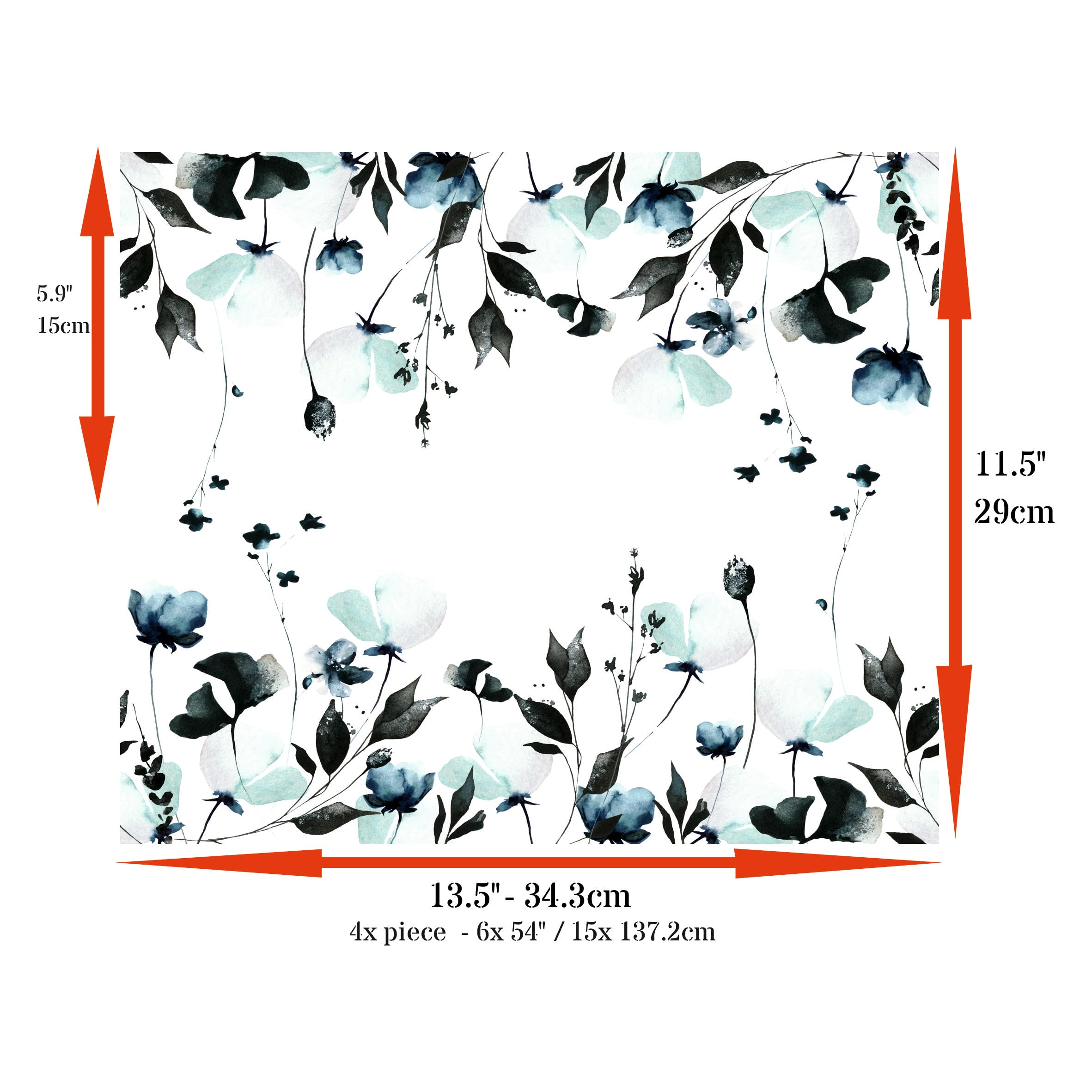 Decoupage Rice Paper (4 pc) - Decoupage Border for Walls, Furniture & Crafts, Decoupage by CRAFT KREATIVELY