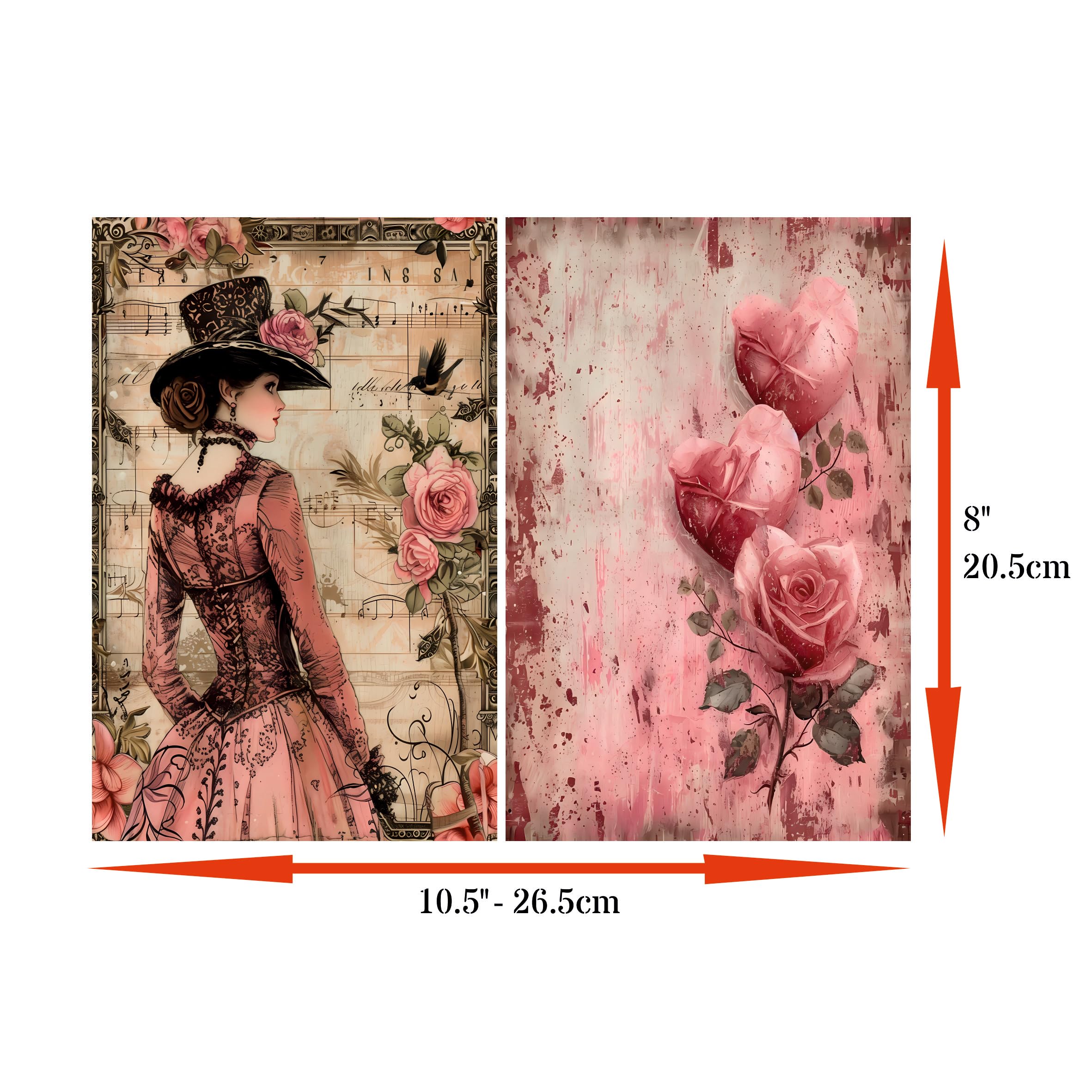 Decoupage Rice Papers - 6 Pieces | 6 Unique Designs | Versatile Decoupage Designs for Art Projects & Crafting by CRAFT KREATIVELY