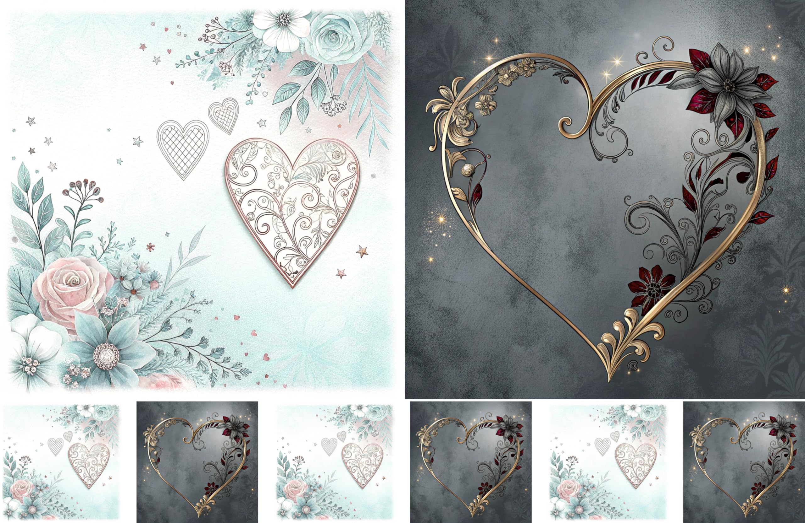 Decoupage Rice Papers - 4 Sheets | 8 Unique Designs | Versatile Christmas Designs for Art Projects & Crafting by CRAFT KREATIVELY