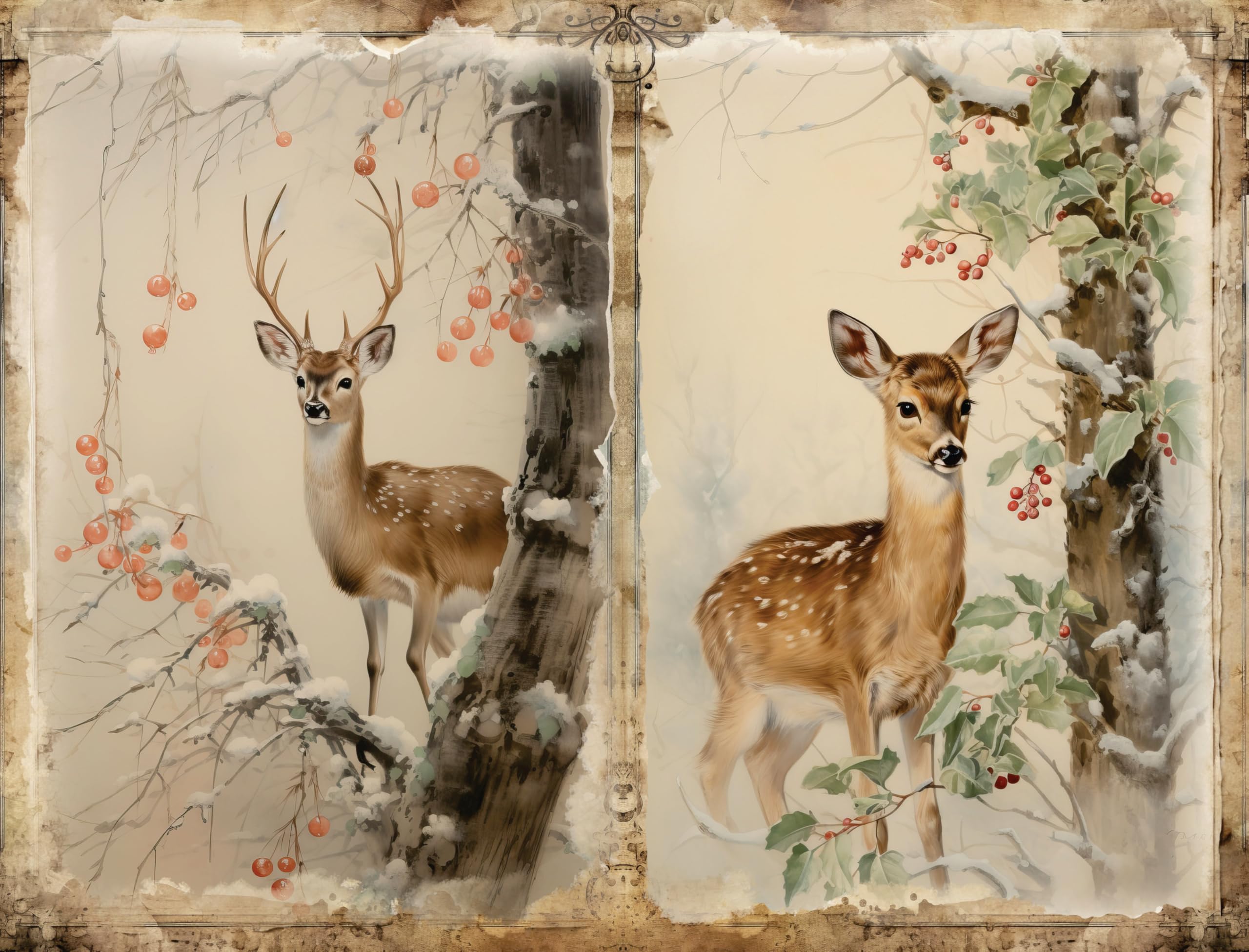 Decoupage Rice Papers - 6 Pieces | 12 Unique Designs | Versatile Decoupage Designs for Art Projects & Crafting by CRAFT KREATIVELY