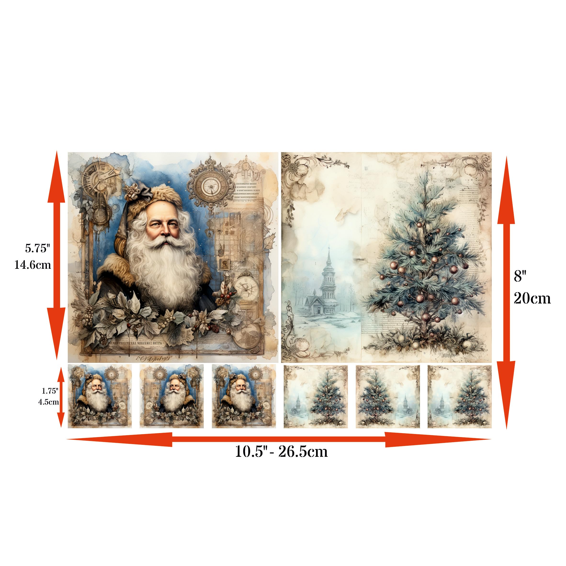 Decoupage Rice Papers - 4 Sheets | 32 Pieces | 8 Unique Designs | Versatile Designs for Art Projects & Crafting by CRAFT KREATIVELY