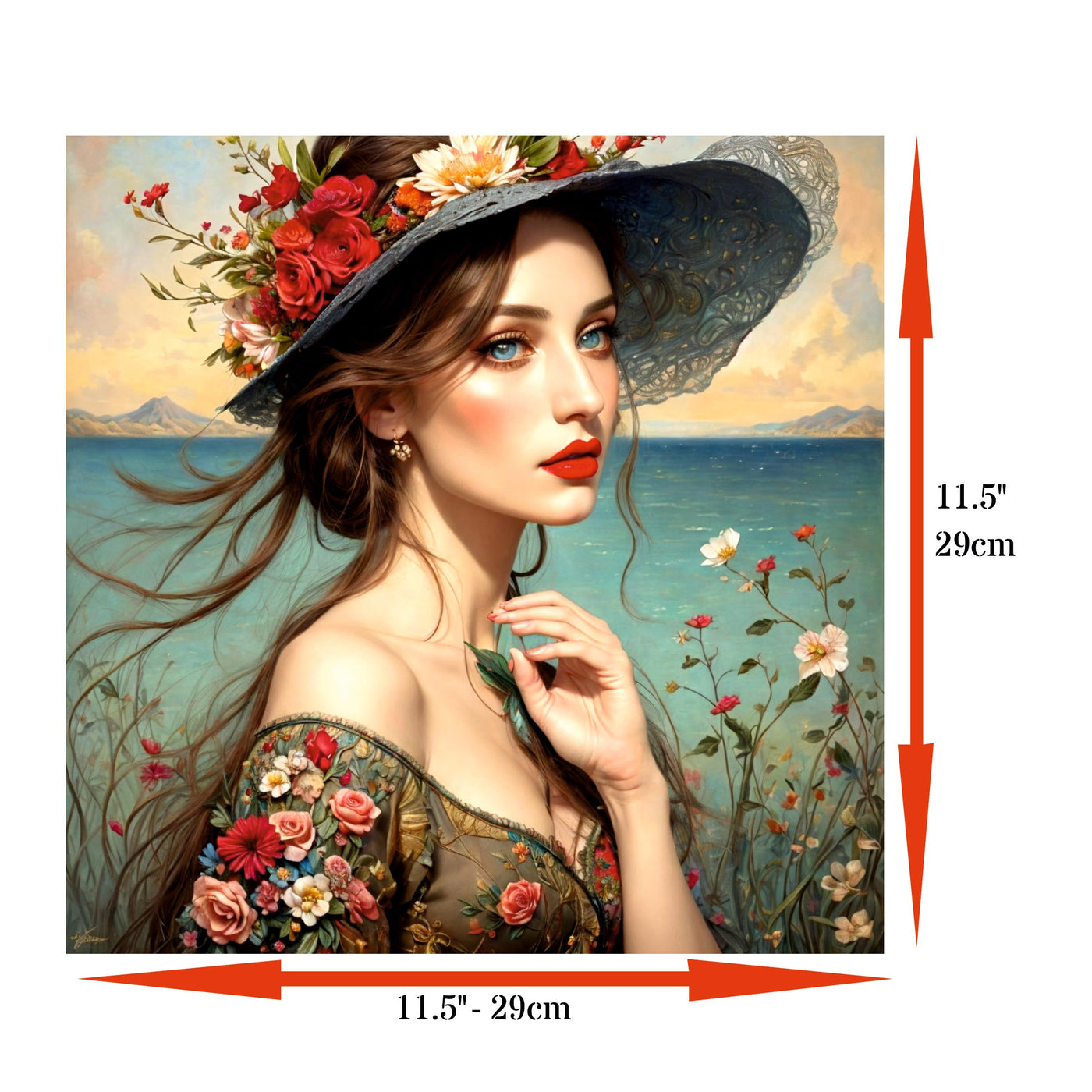 Decoupage Rice Paper (2 pc) - 2 surreal women for Furniture Poster Craft Decoupage by CRAFT KREATIVELY