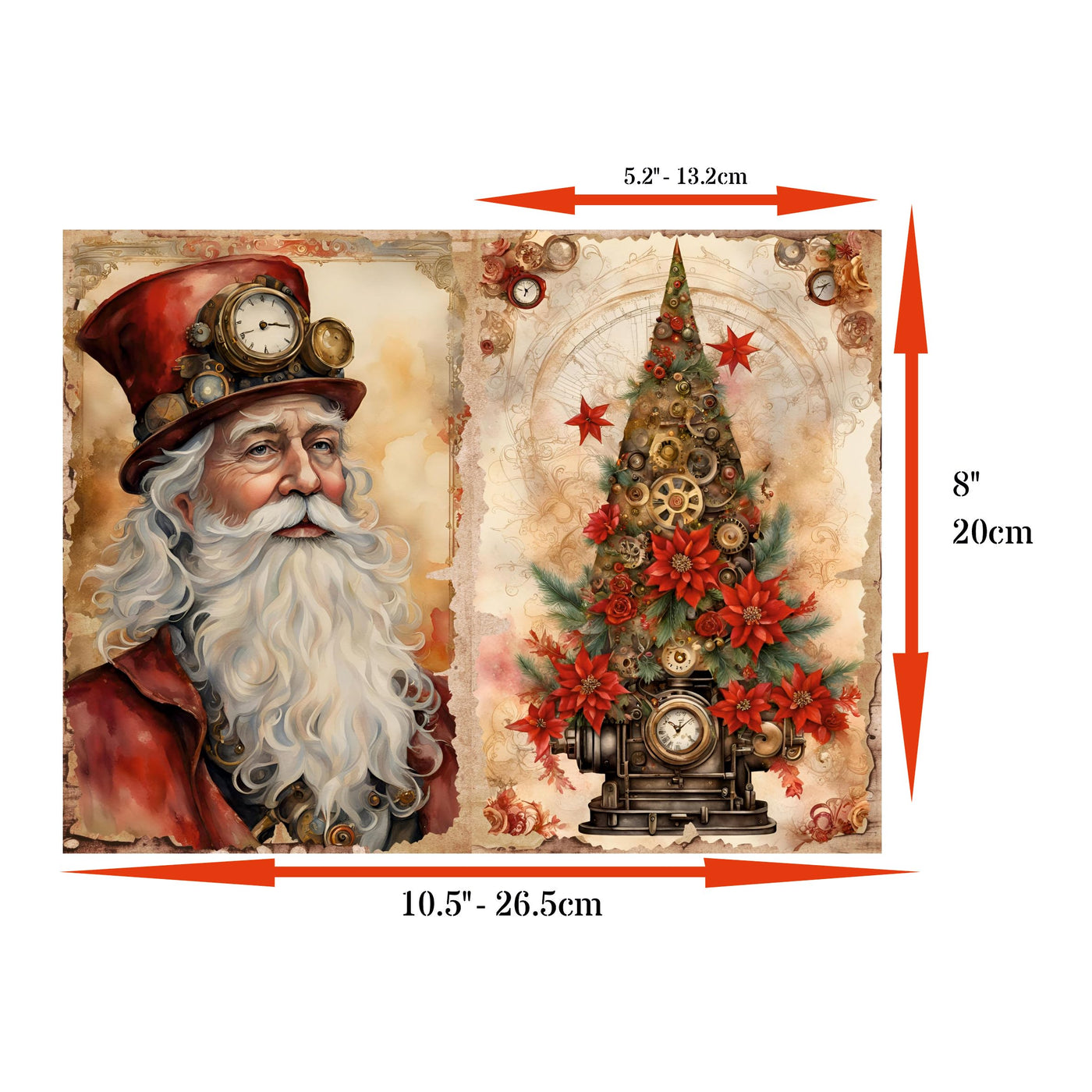 Decoupage Rice Papers - 6 Sheets | 6 Unique Designs | Versatile Christmas Designs for Art Projects & Crafting by CRAFT KREATIVELY