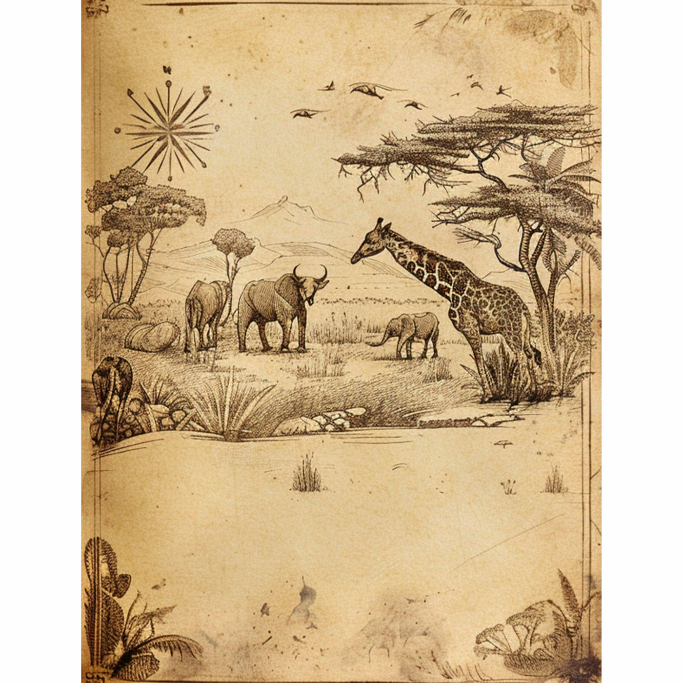 Decoupage Rice Paper, 20 x 26.5cm(6 Sheets) – 6x Decoupage Papers for Collage, Mixed Media, Card Making & Crafts, Decoupage by CRAFT KREATIVELY