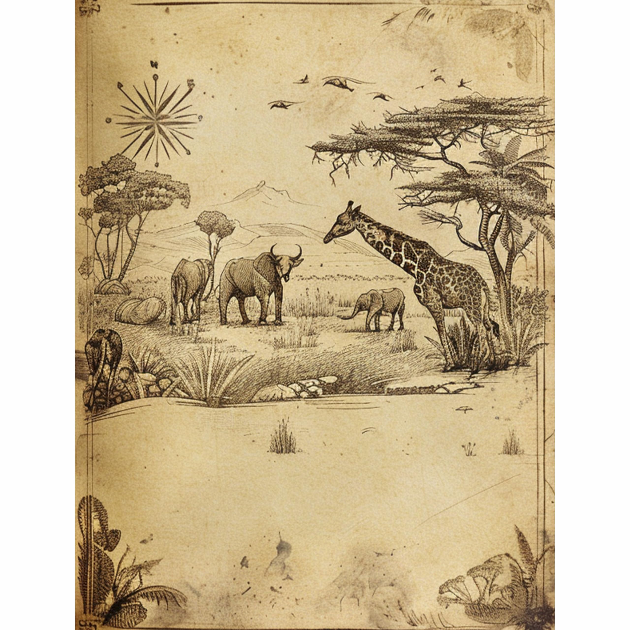 Decoupage Rice Paper, 20 x 26.5cm(6 Sheets) – 6x Decoupage Papers for Collage, Mixed Media, Card Making & Crafts, Decoupage by CRAFT KREATIVELY