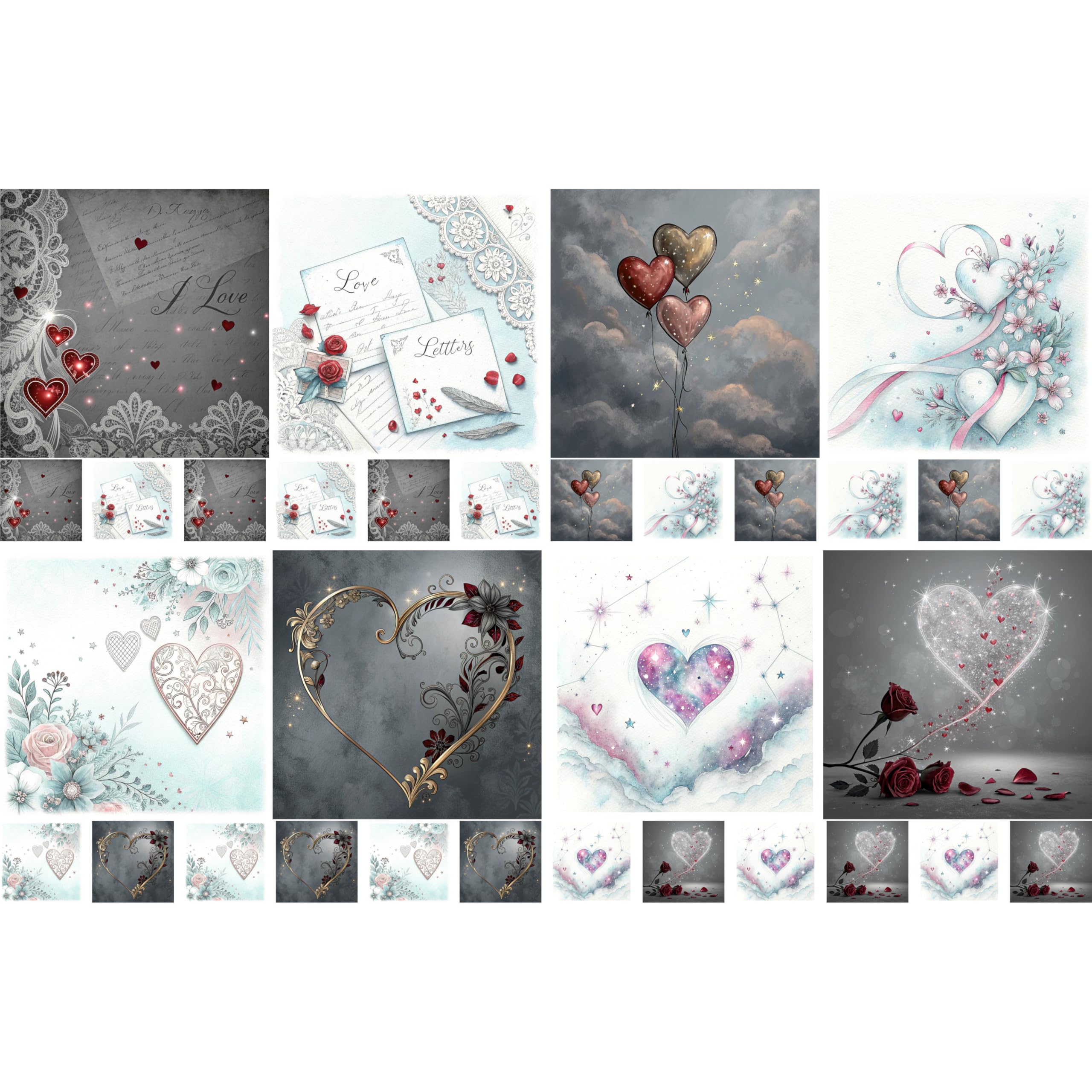 Decoupage Rice Papers - 4 Sheets | 8 Unique Designs | Versatile Christmas Designs for Art Projects & Crafting by CRAFT KREATIVELY