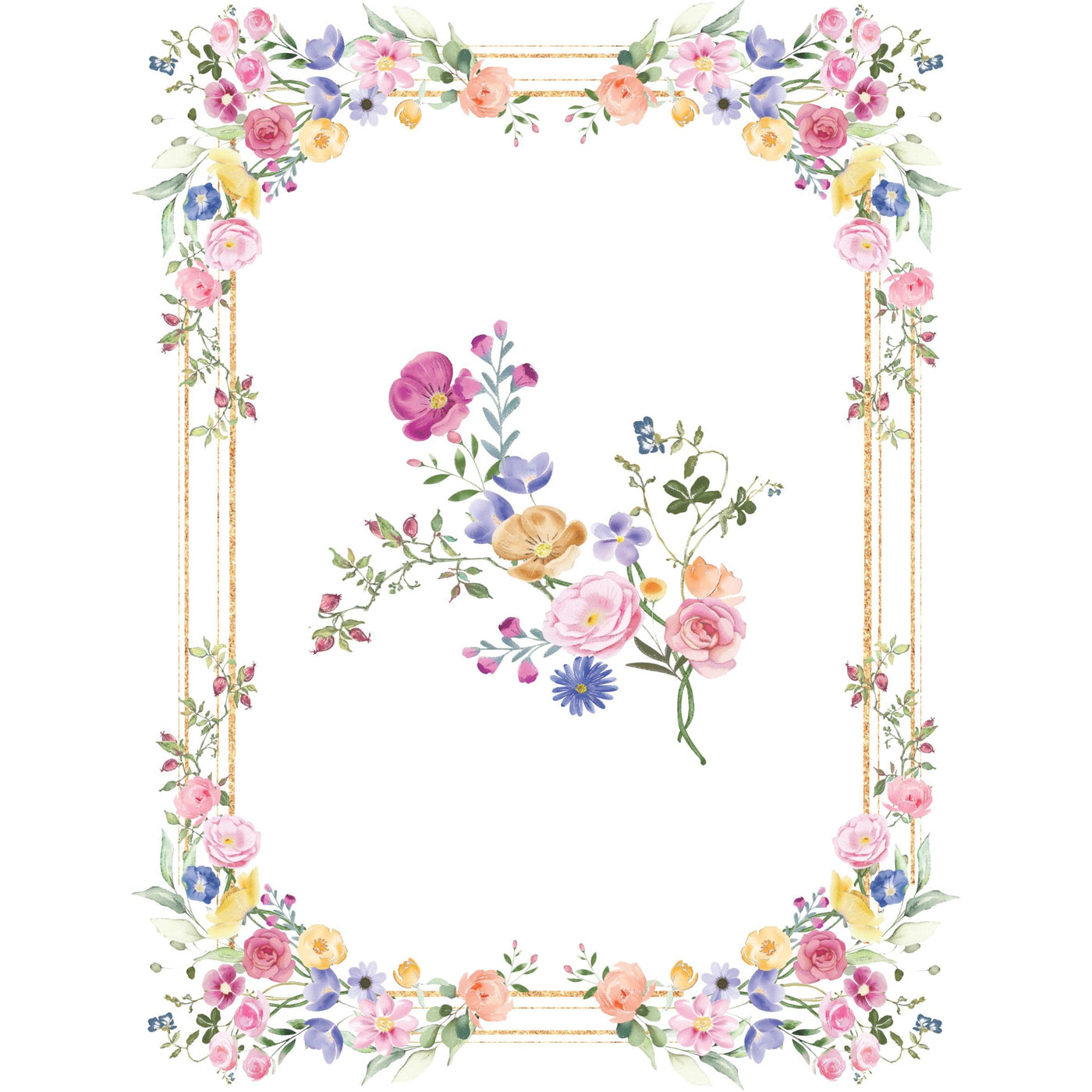 Letters n Frames Rice Paper - Hand Painted Decoupage Craft Cards