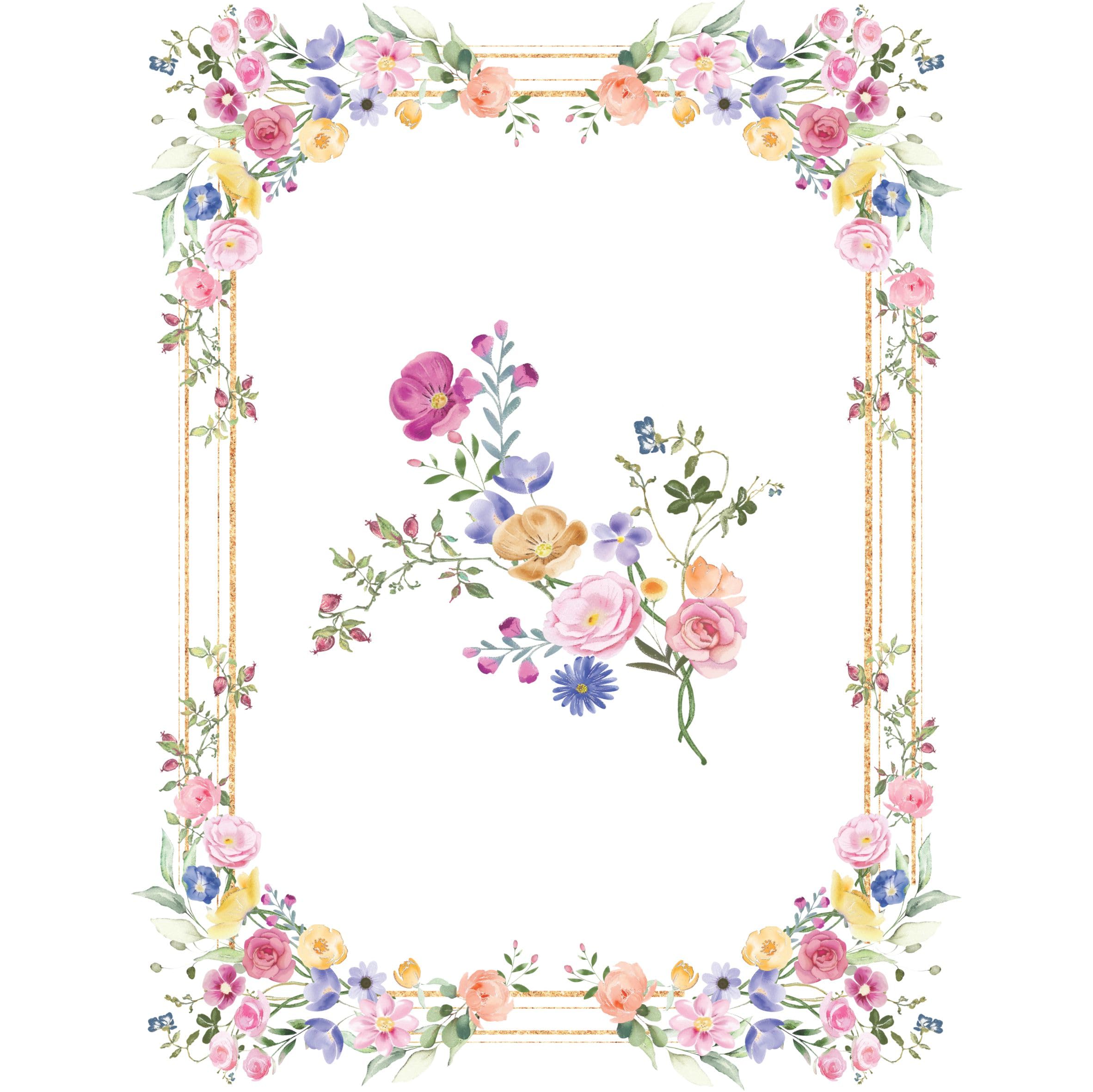 Letters n Frames Rice Paper - Hand Painted Decoupage Craft Cards